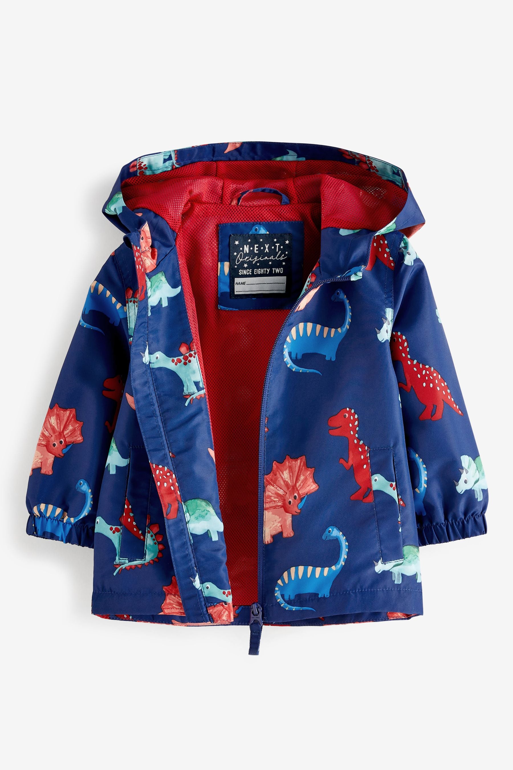 Navy Blue Dinosaur Shower Resistant Jacket (3mths-7yrs)