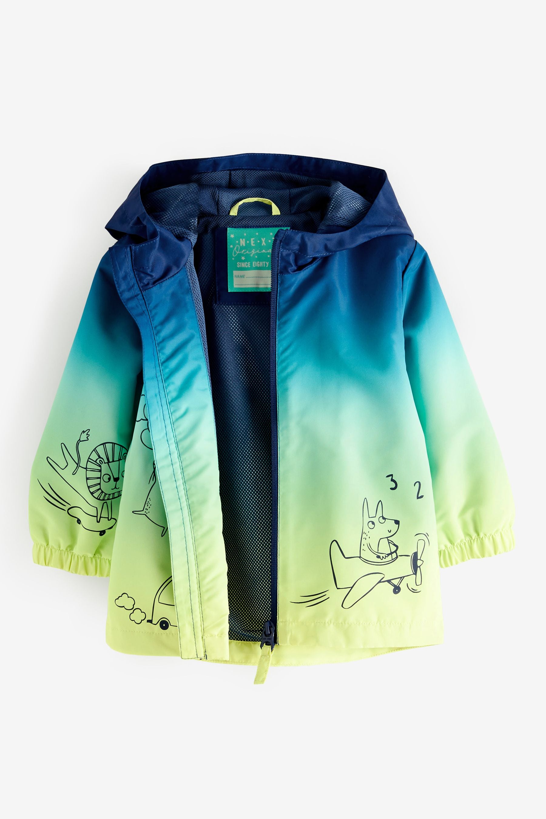 Blue Dip Dye Shower Resistant Jacket (3mths-7yrs)