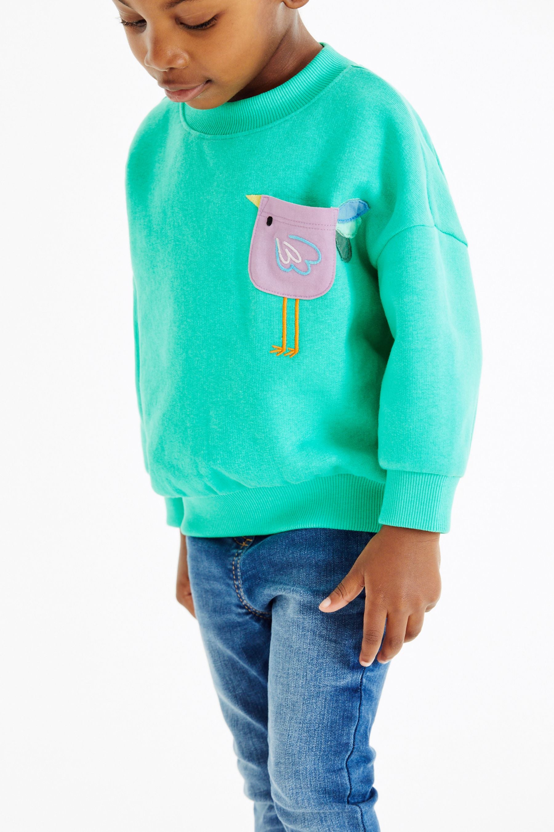 Green Unicorn Pocket Sweatshirt (3mths-7yrs)