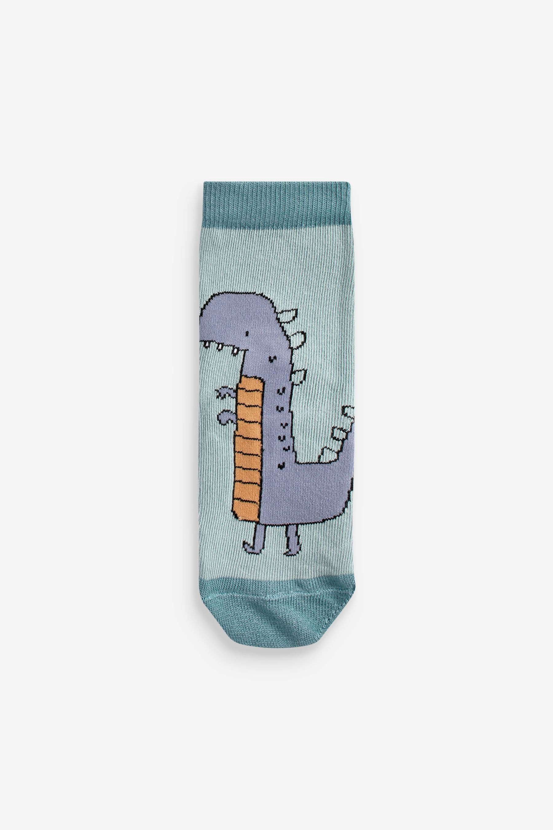 Blue Dinosaur 7 Pack Cotton Rich Socks