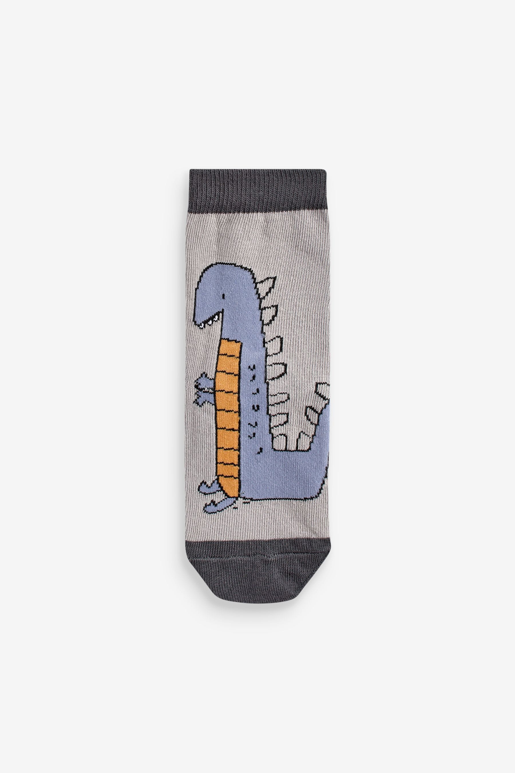 Blue Dinosaur 7 Pack Cotton Rich Socks