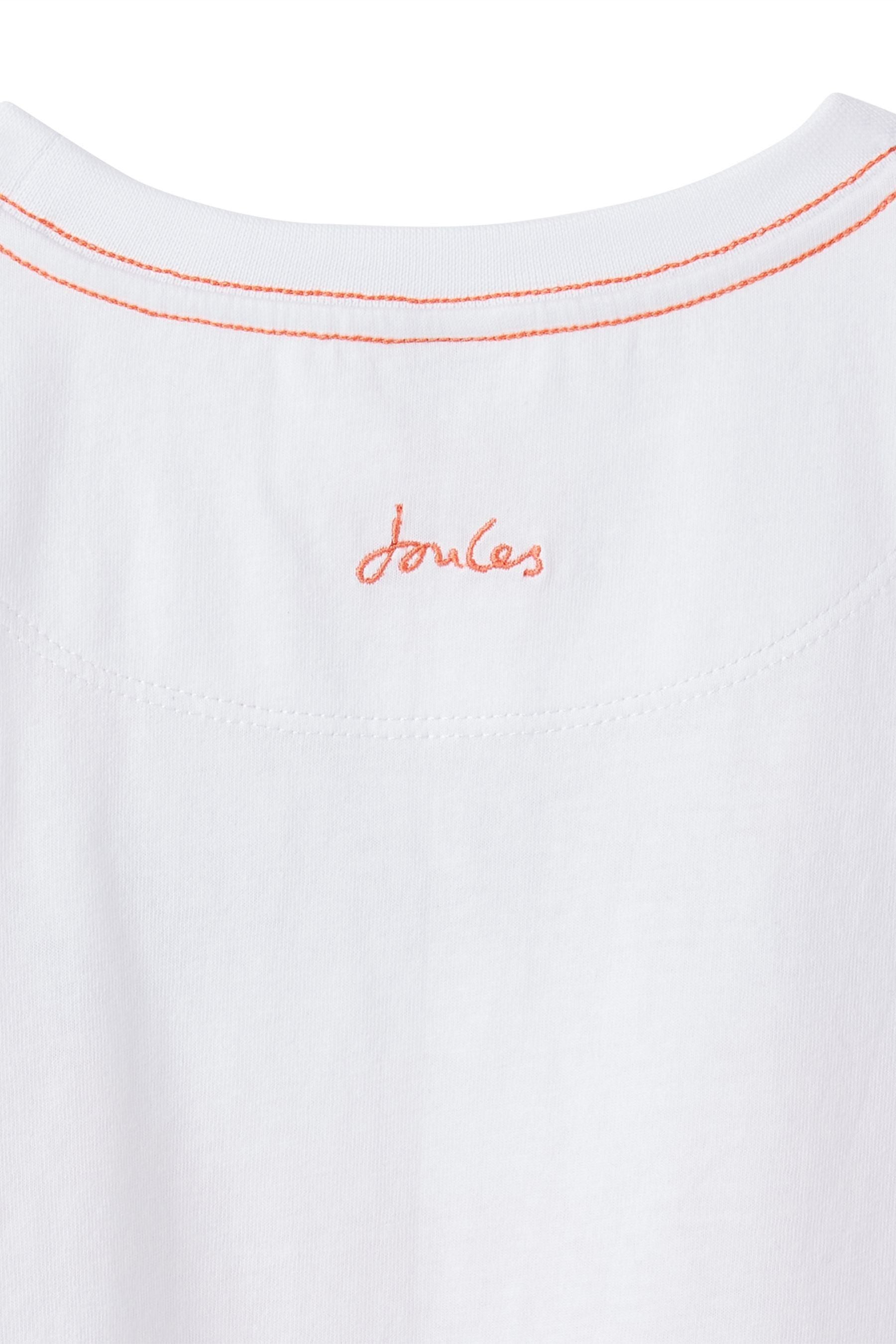 Joules Ben White Short Sleeve Screenprint Artwork T-Shirt