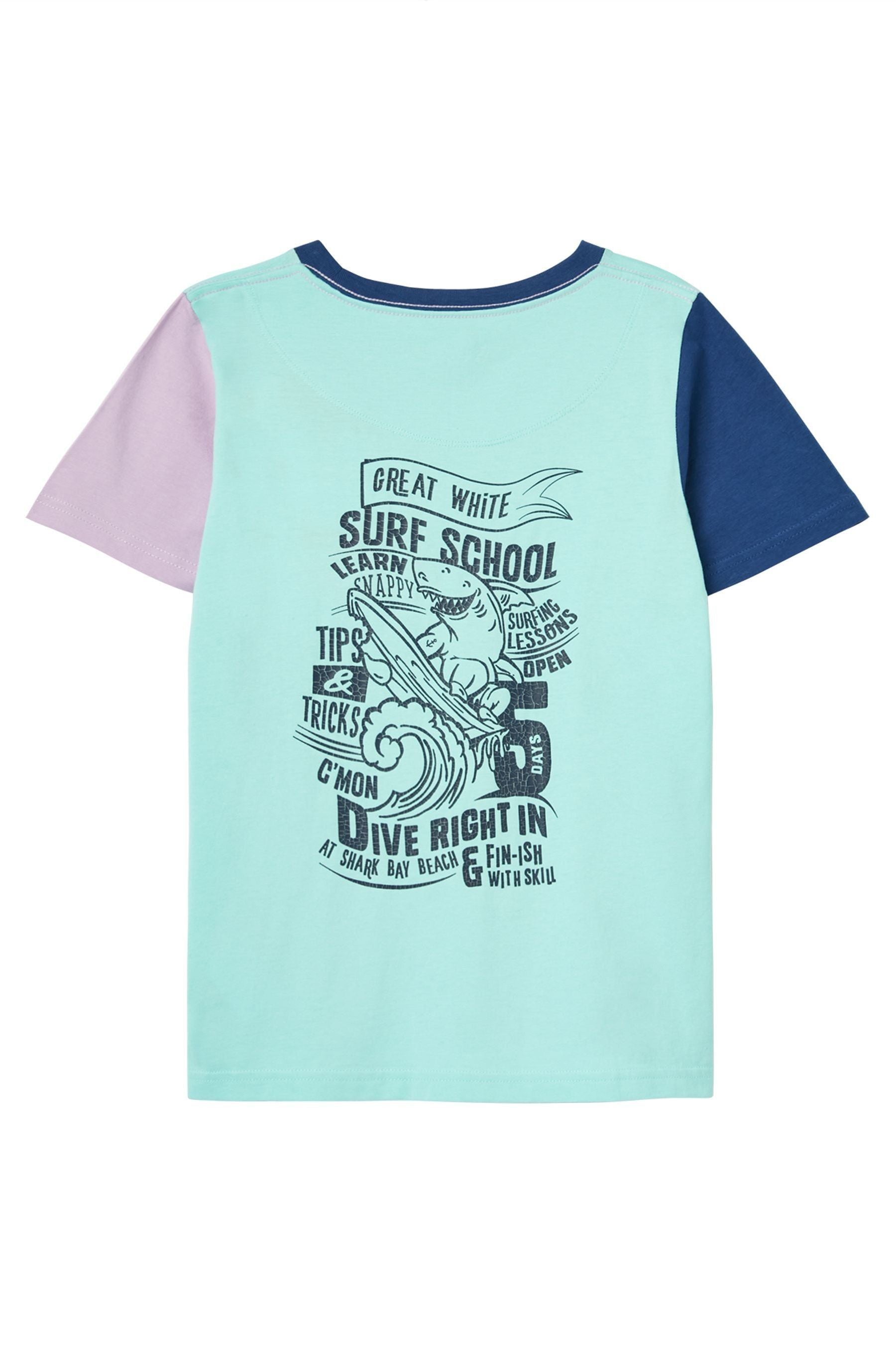 Joules Bryce Blue Short Sleeve Artwork T-Shirt