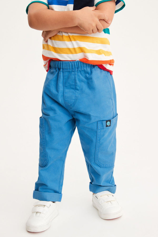 Bright Blue Side Pocket Pull-On Trousers (3mths-7yrs)