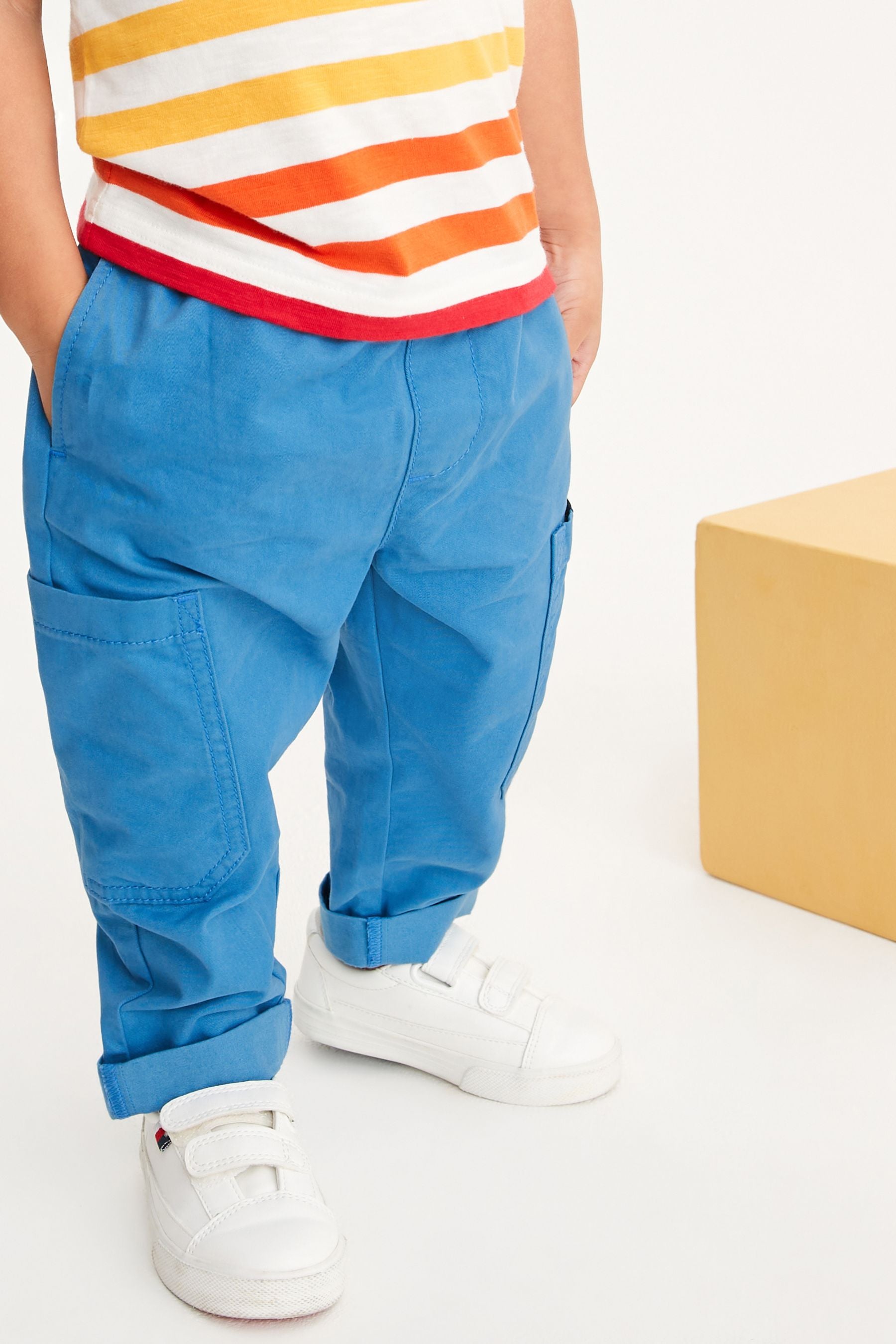 Bright Blue Side Pocket Pull-On Trousers (3mths-7yrs)