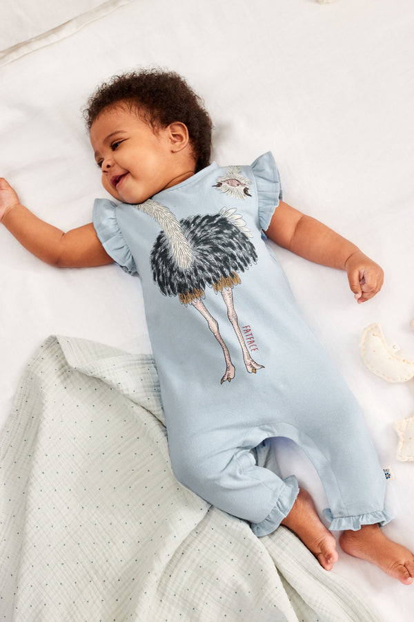 Blue FatFace Baby Crew Animal Wrap Around Romper