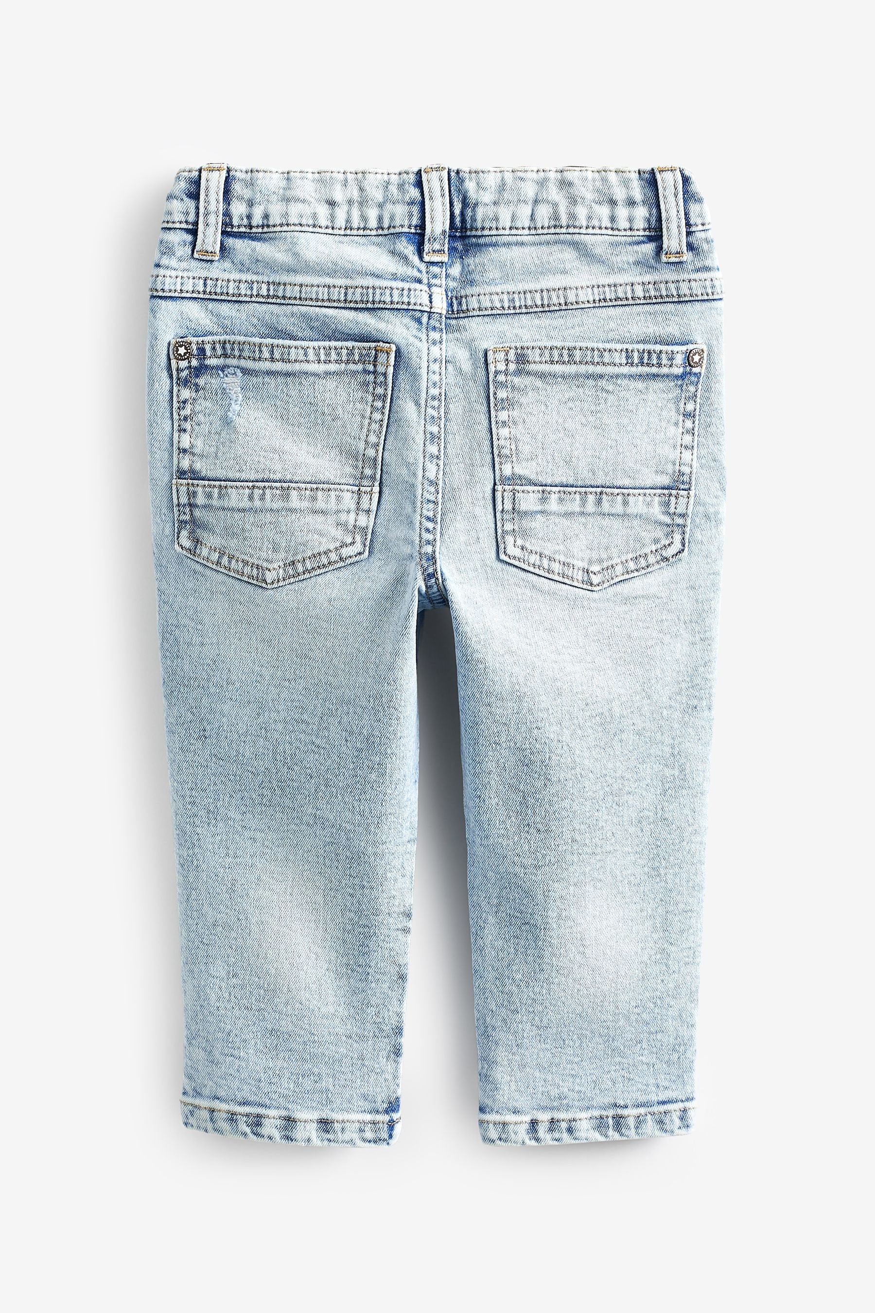 Light Blue Distressed Comfort Stretch Jeans (3mths-7yrs)