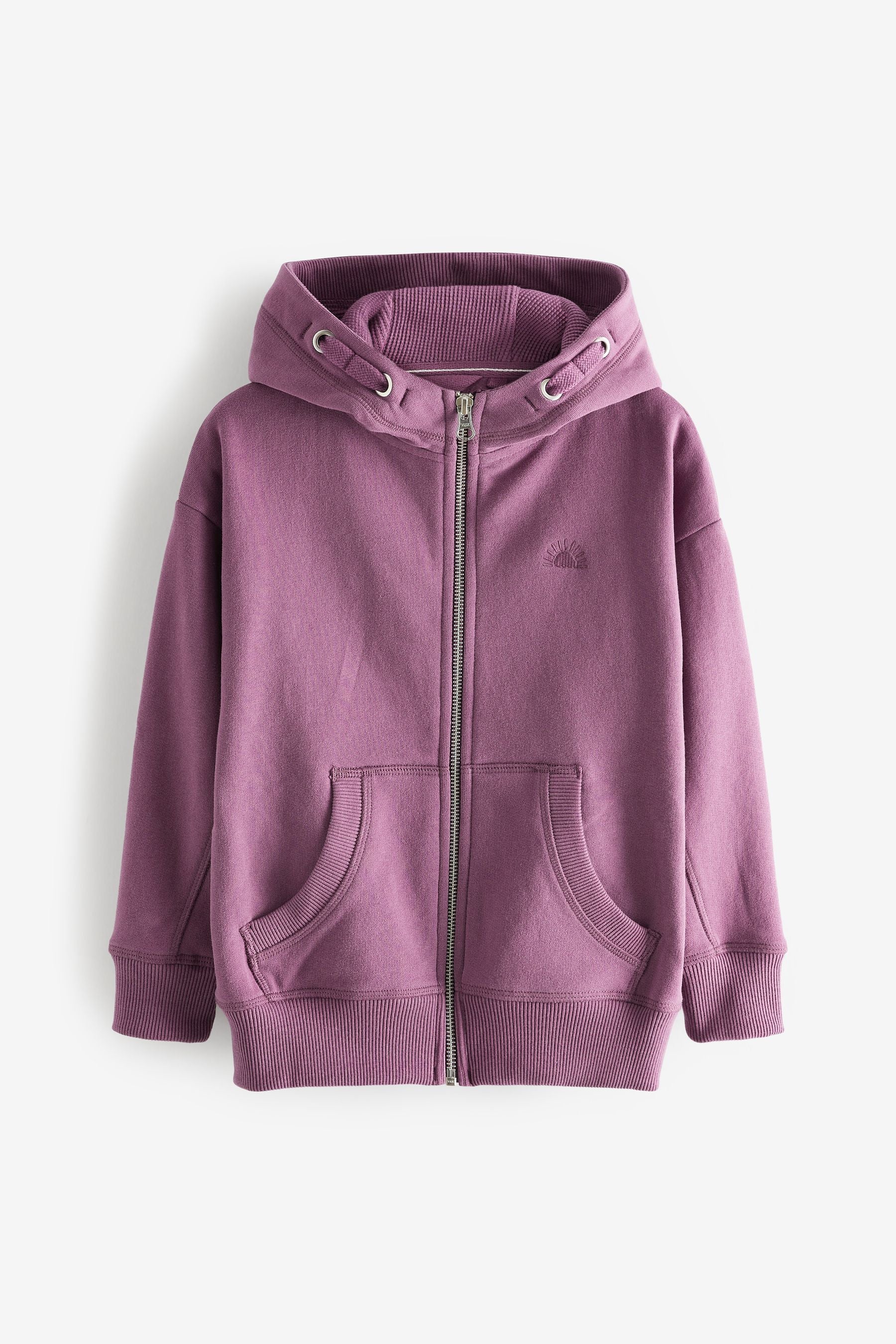 Purple Zip Through Hoodie (3-16yrs)