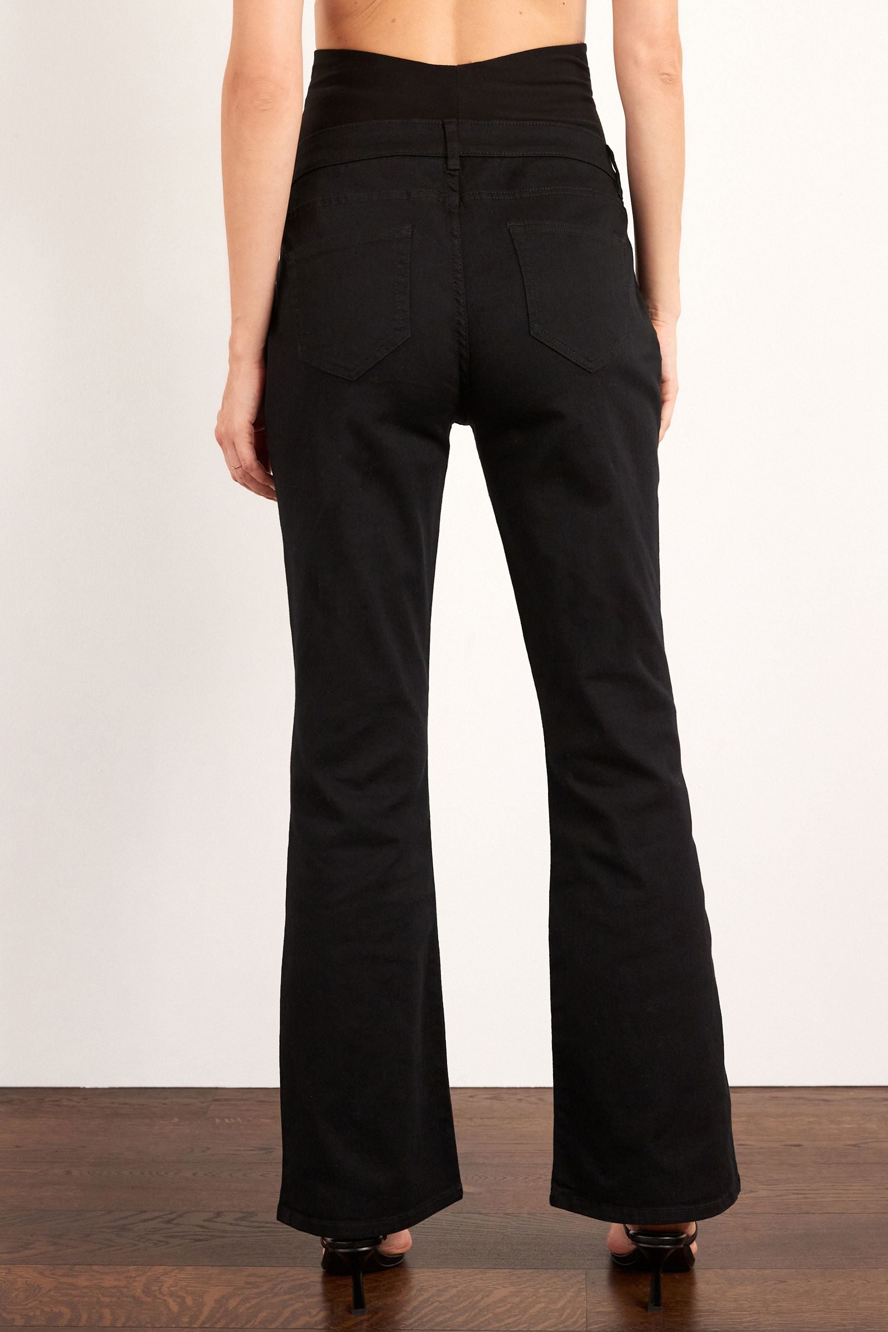 Black Maternity Flared Jeans