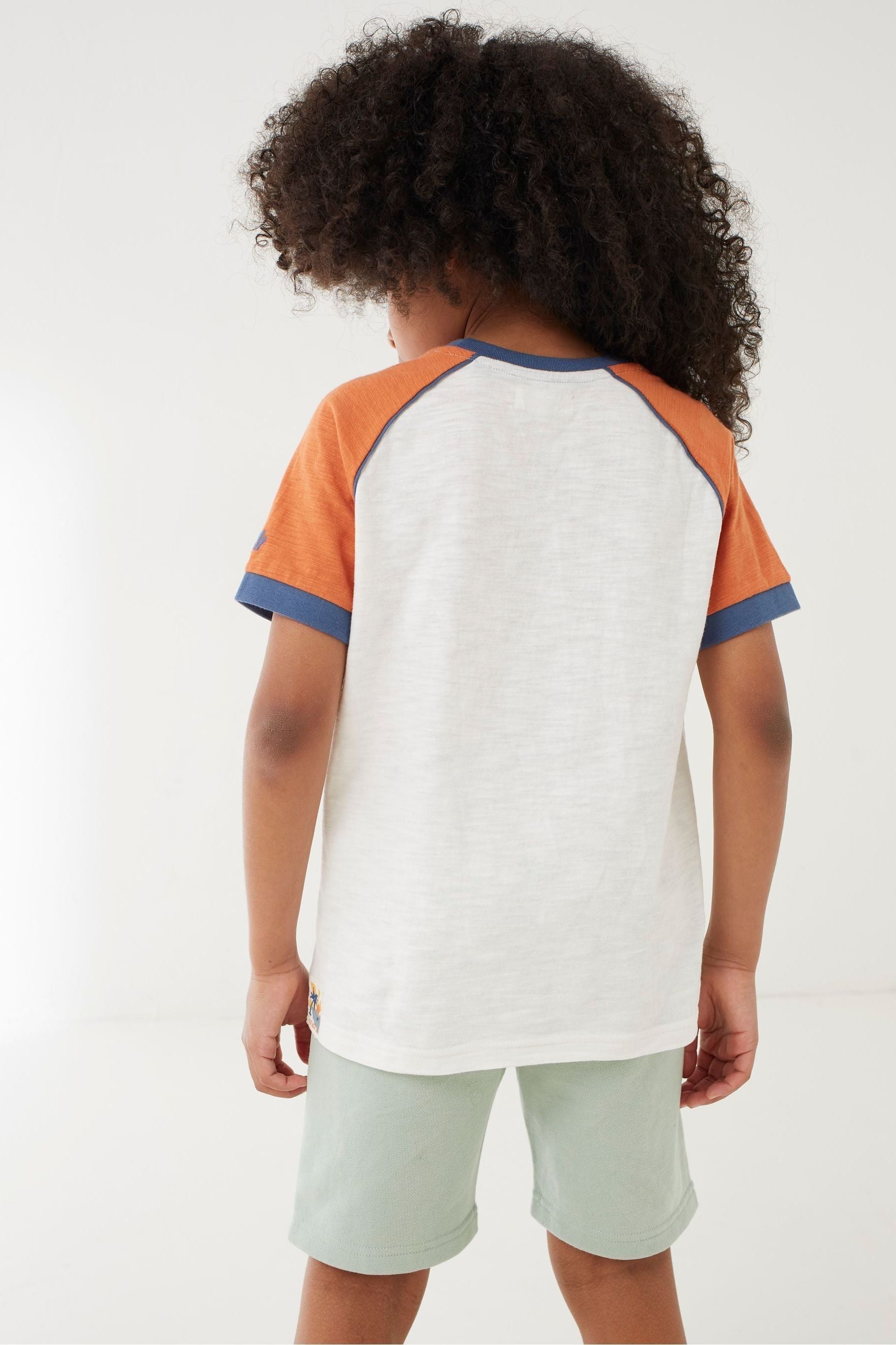 FatFace Natural Surfside Raglan T-Shirt