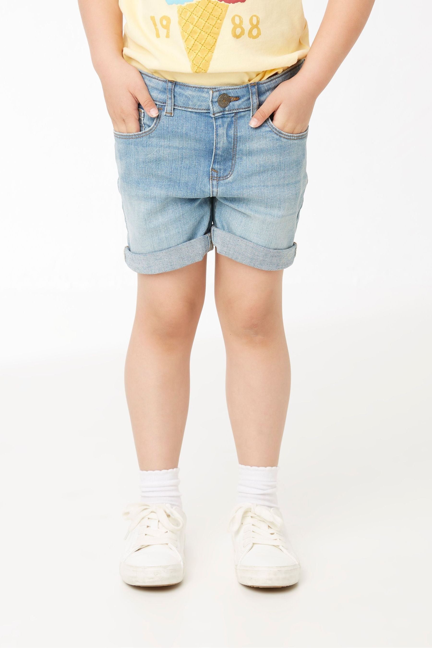 Blue FatFace Blue Denim Bermuda Shorts