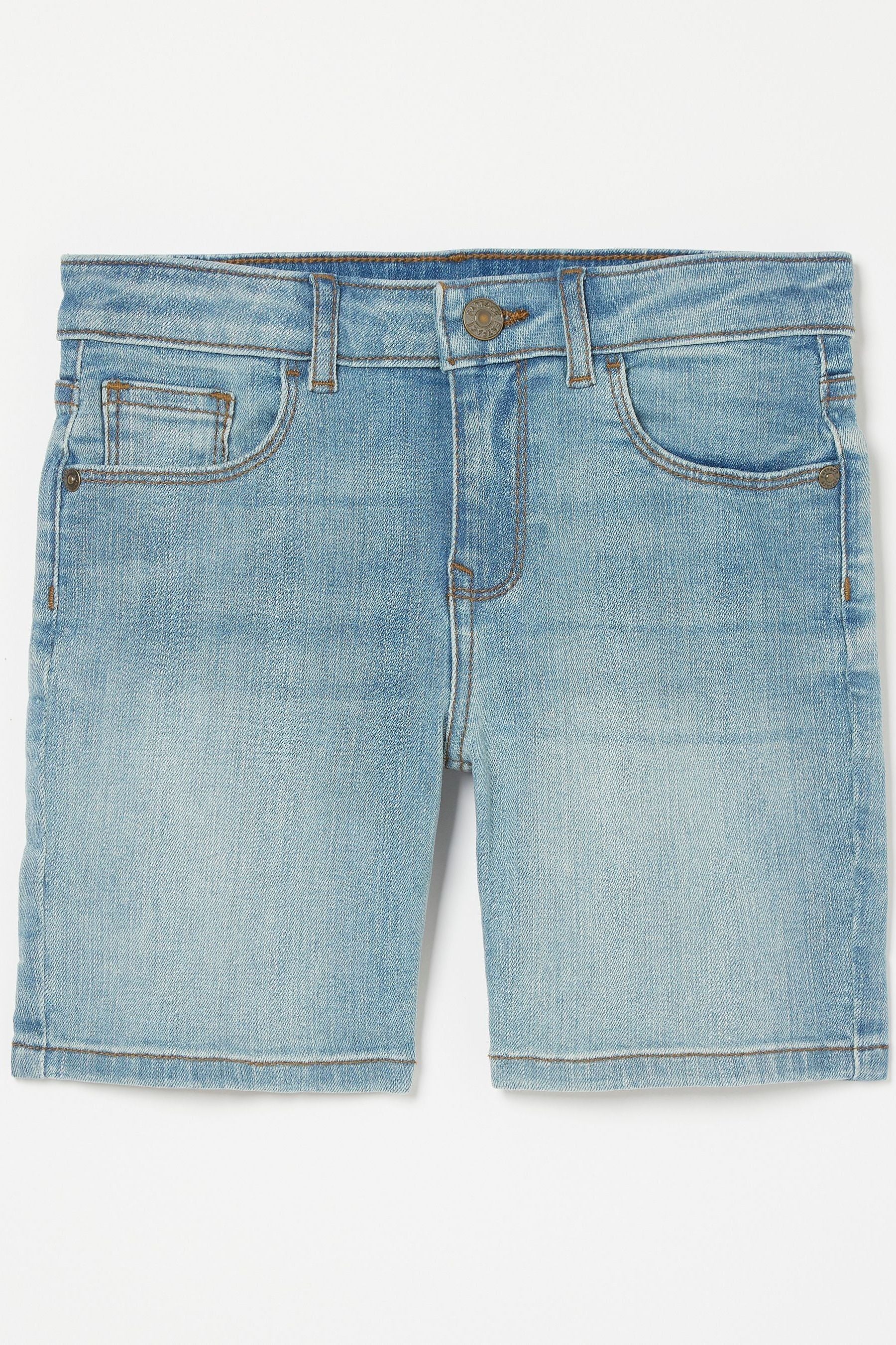 Blue FatFace Blue Denim Bermuda Shorts