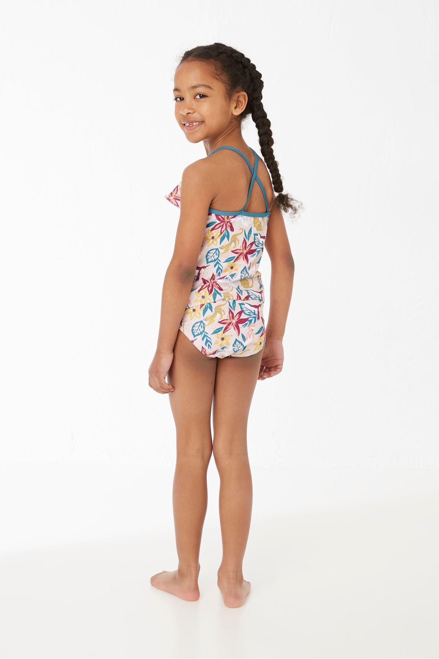 Pink FatFace Pink Jungle Tropics Tankini Set