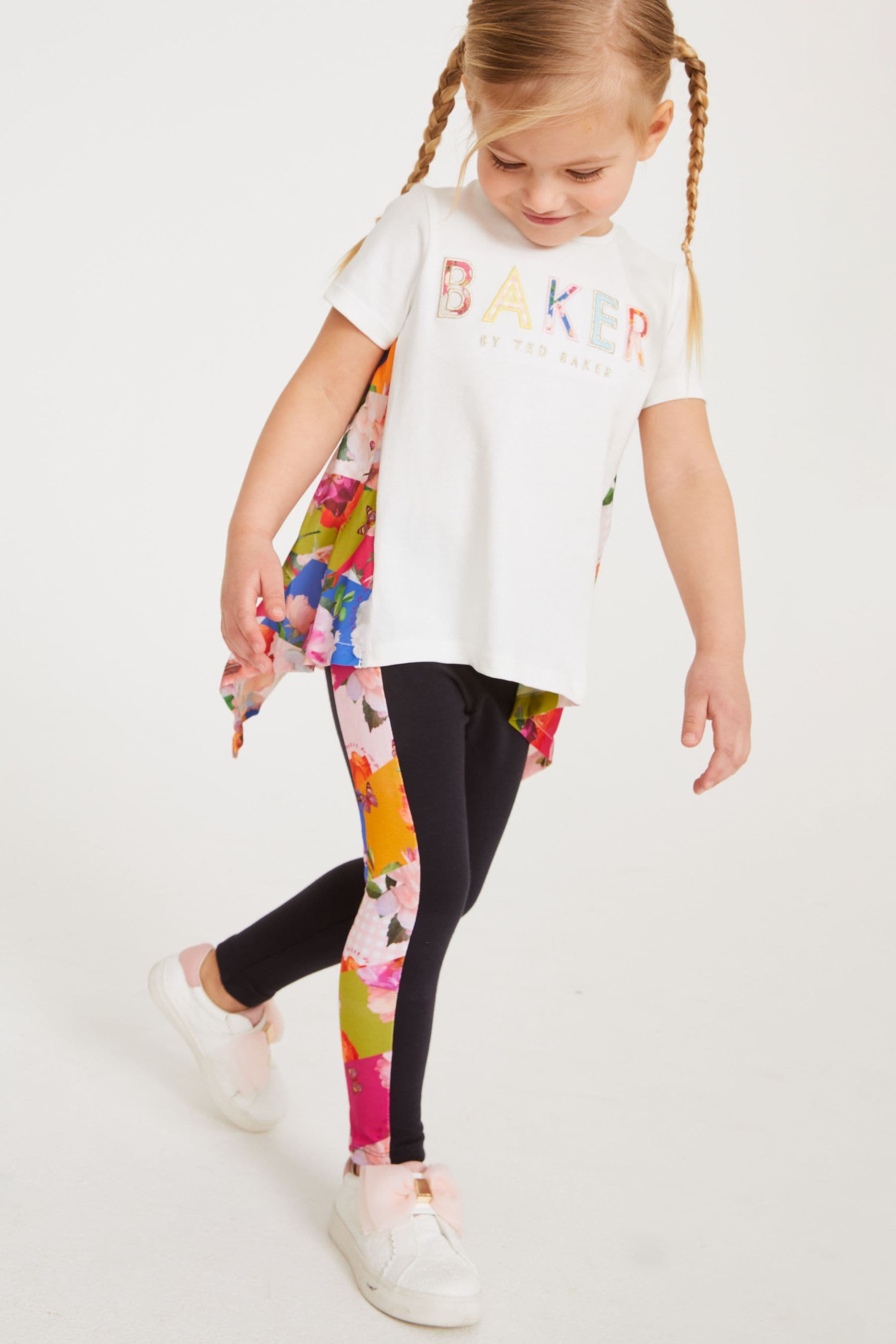 Navy Baker by Ted Baker Navy Leggings And Chiffon T-Shirt Set