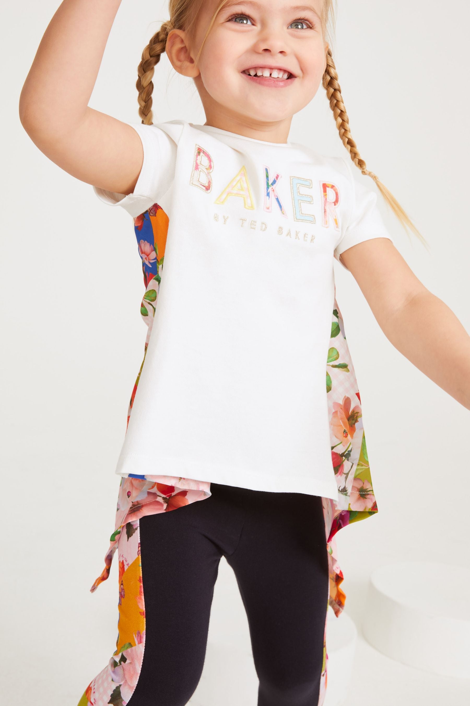 Navy Baker by Ted Baker Navy Leggings And Chiffon T-Shirt Set