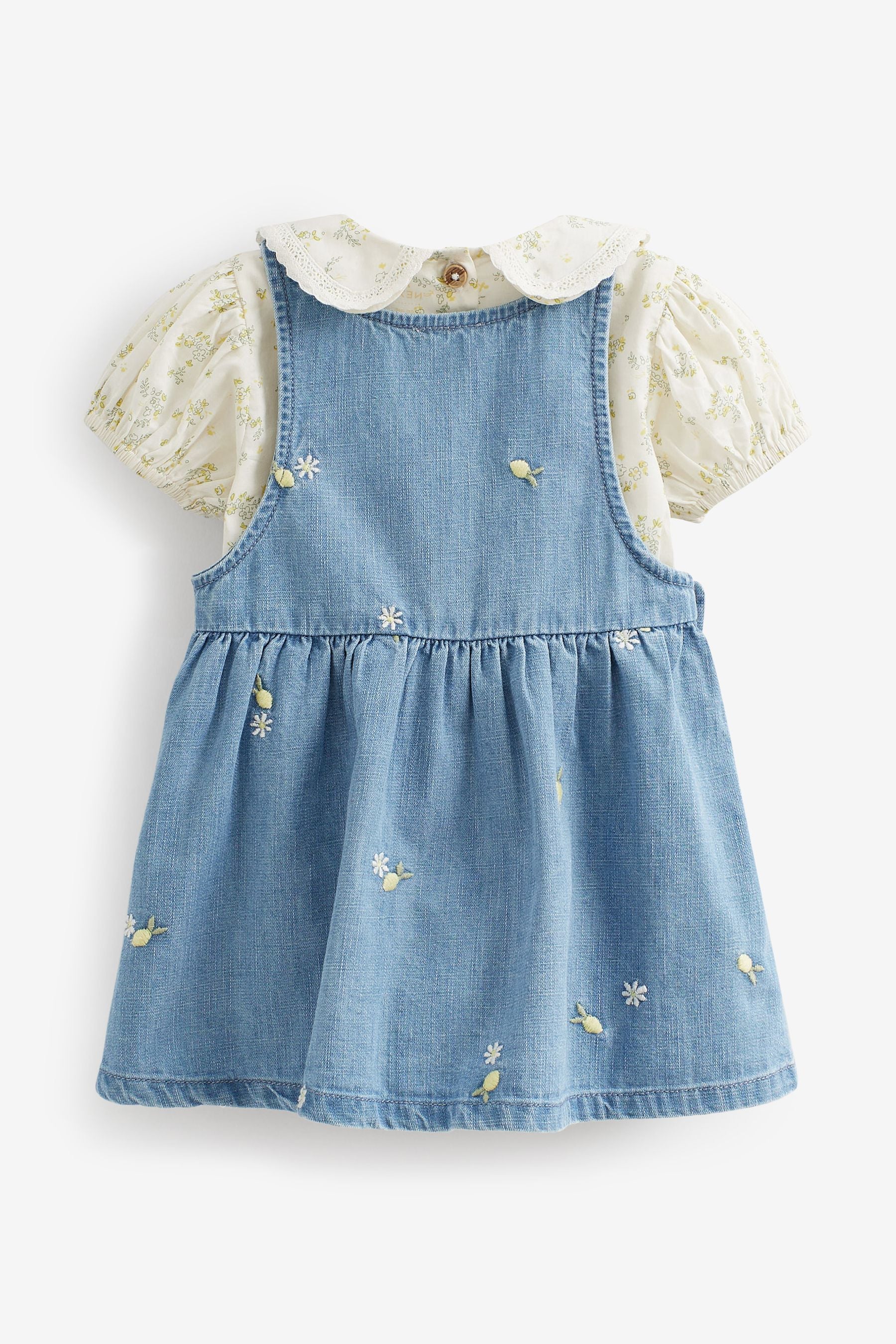 Denim Baby Pinafore And Bodysuit 2 Piece Set (0mths-2yrs)