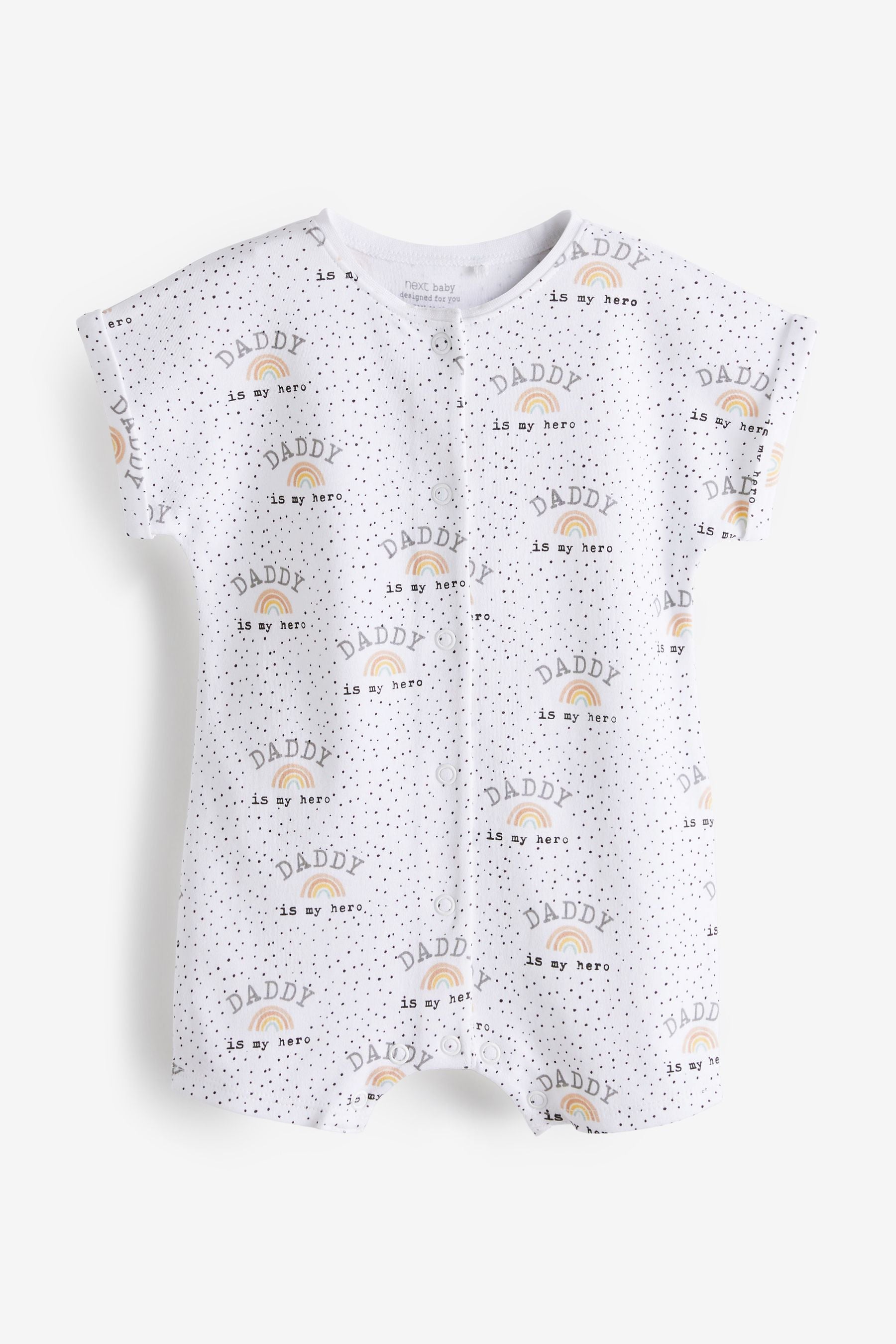 Cream Daddy Rainbow Single Romper (0mths-3yrs)