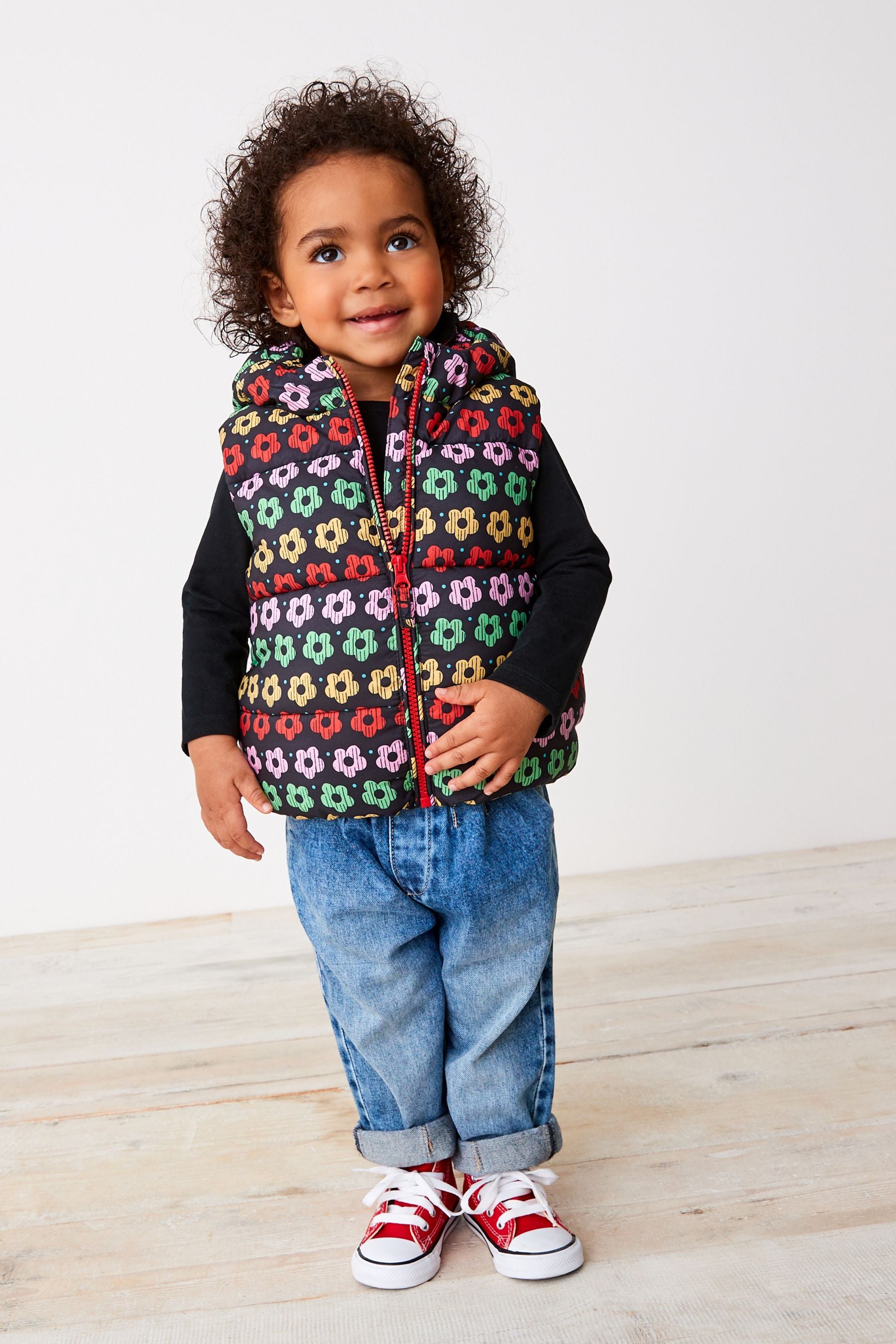 Multi Floral Shower Resistant Printed Gilet (3mths-7yrs)