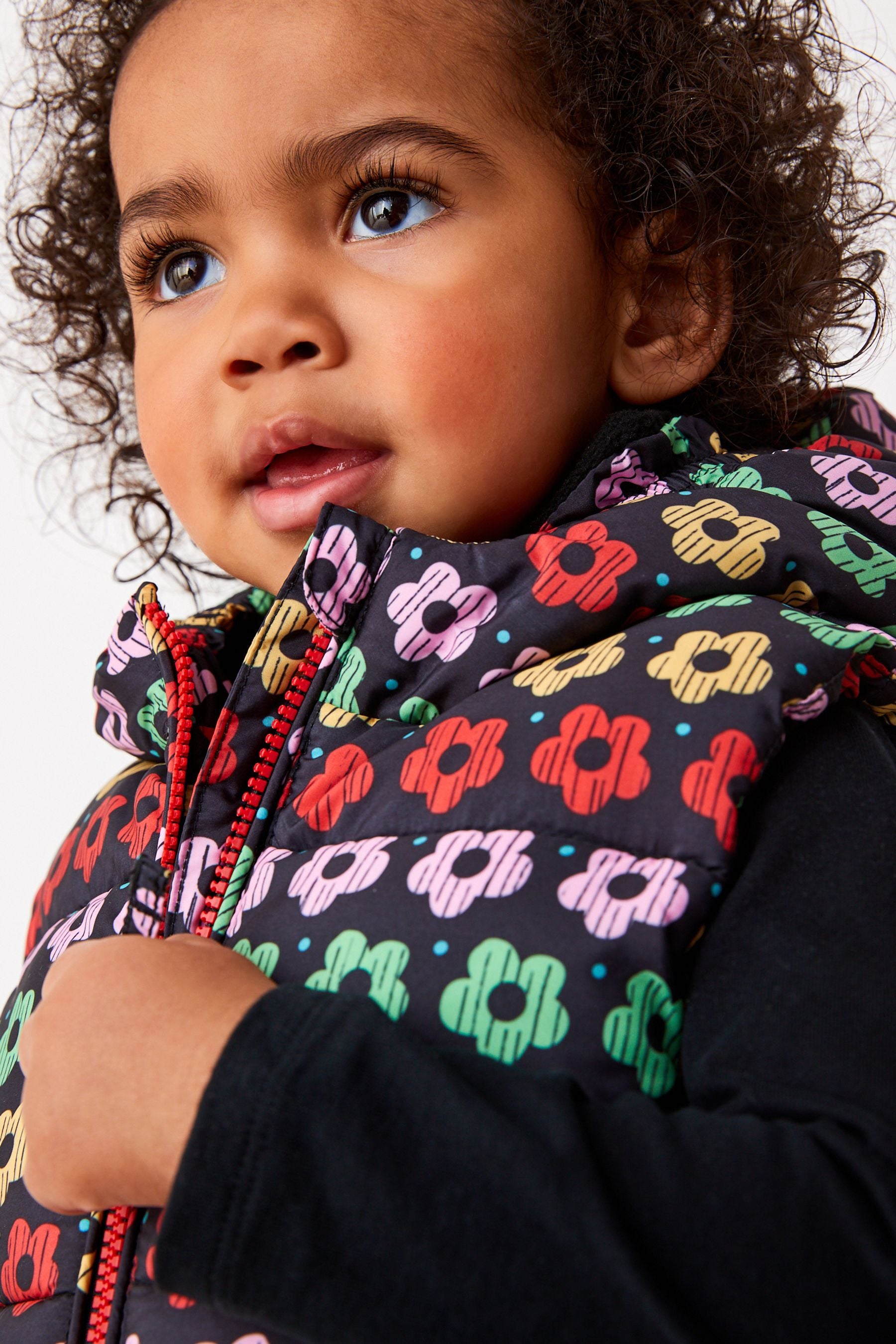 Multi Floral Shower Resistant Printed Gilet (3mths-7yrs)