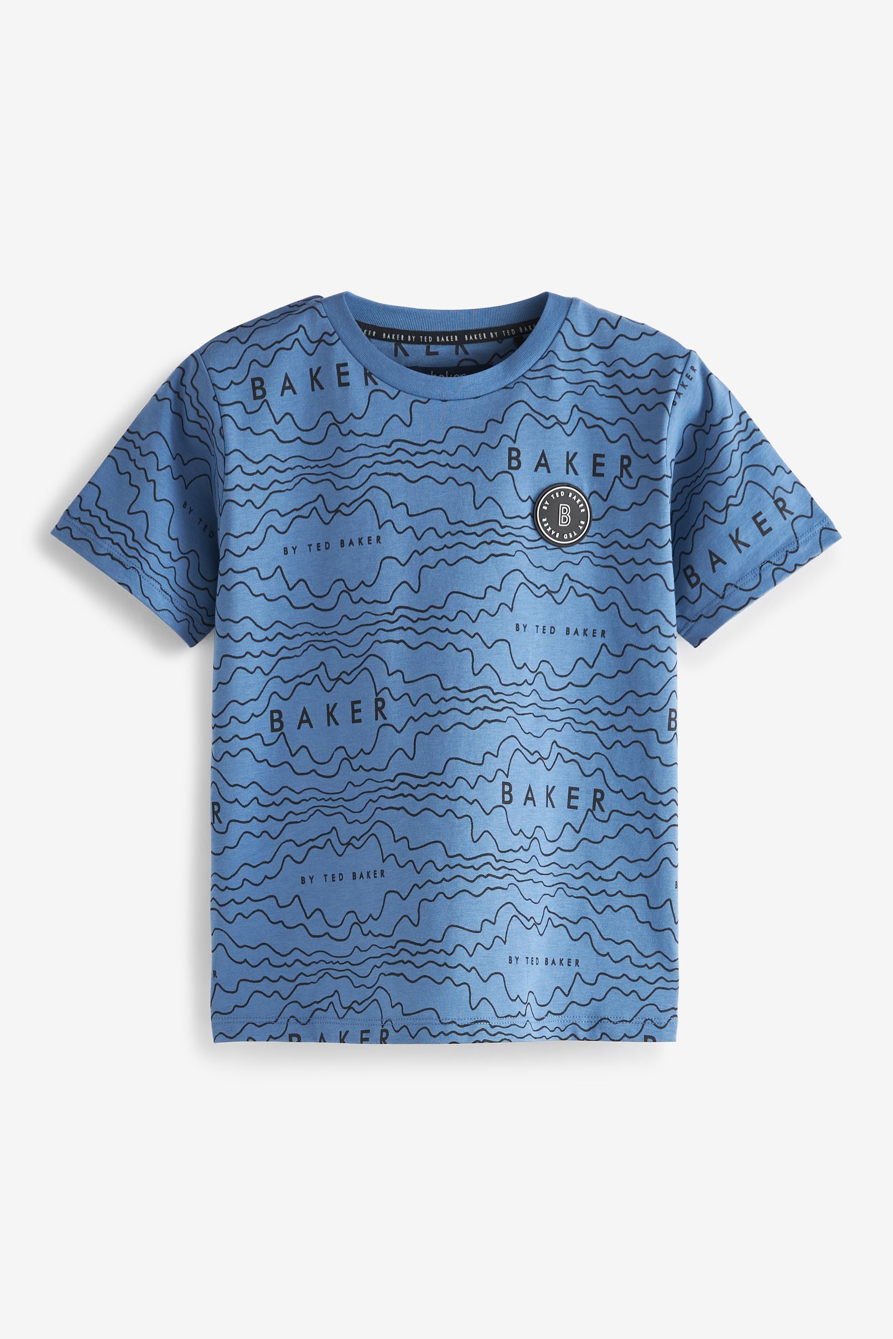 Baker by Ted Baker Blue Printed T-Shirt