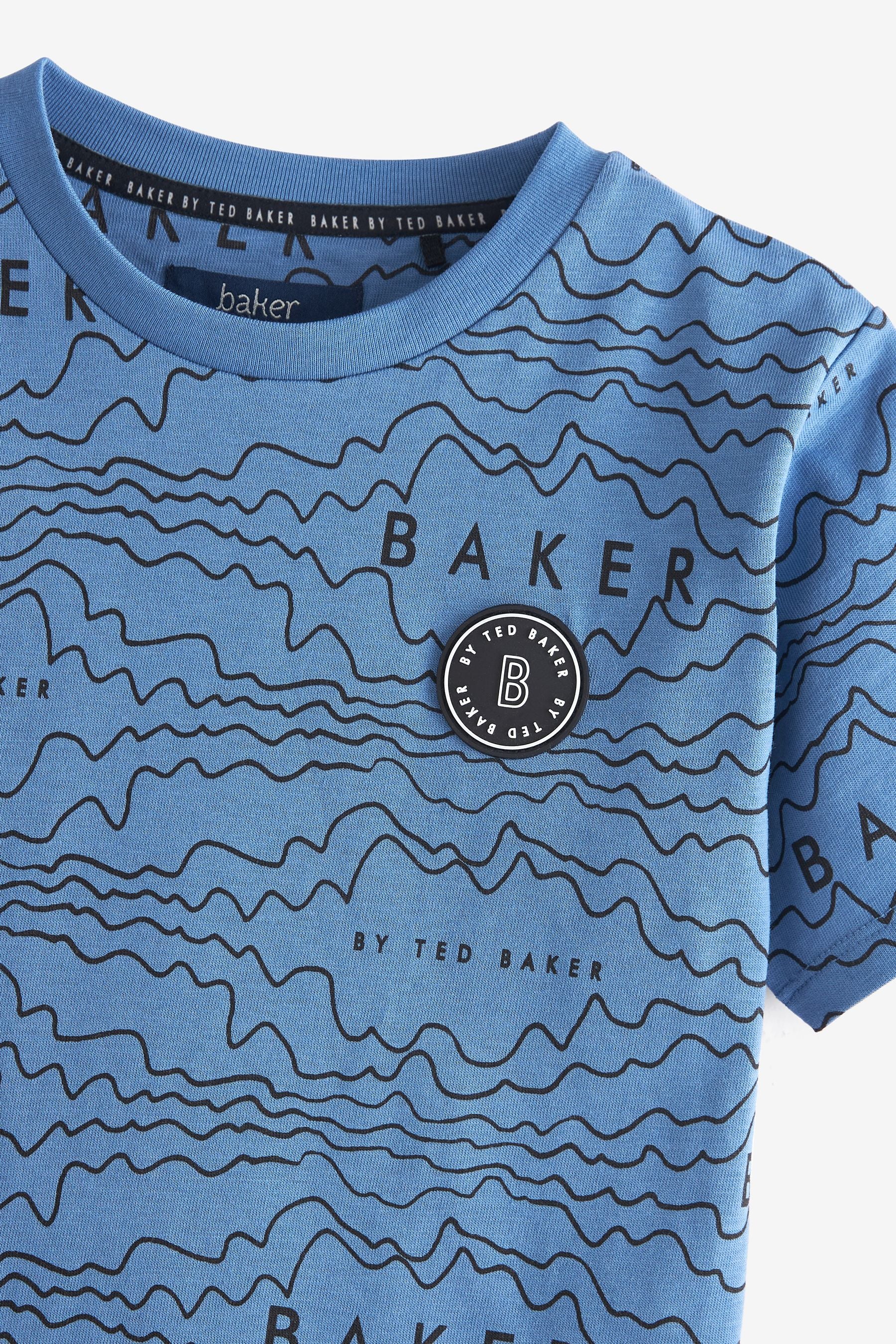 Baker by Ted Baker Blue Printed T-Shirt