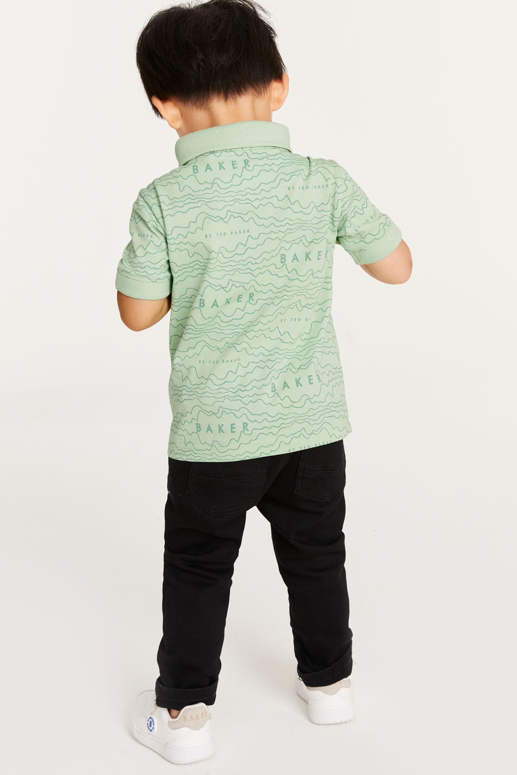 Baker by Ted Baker Green Printed Polo Shirt