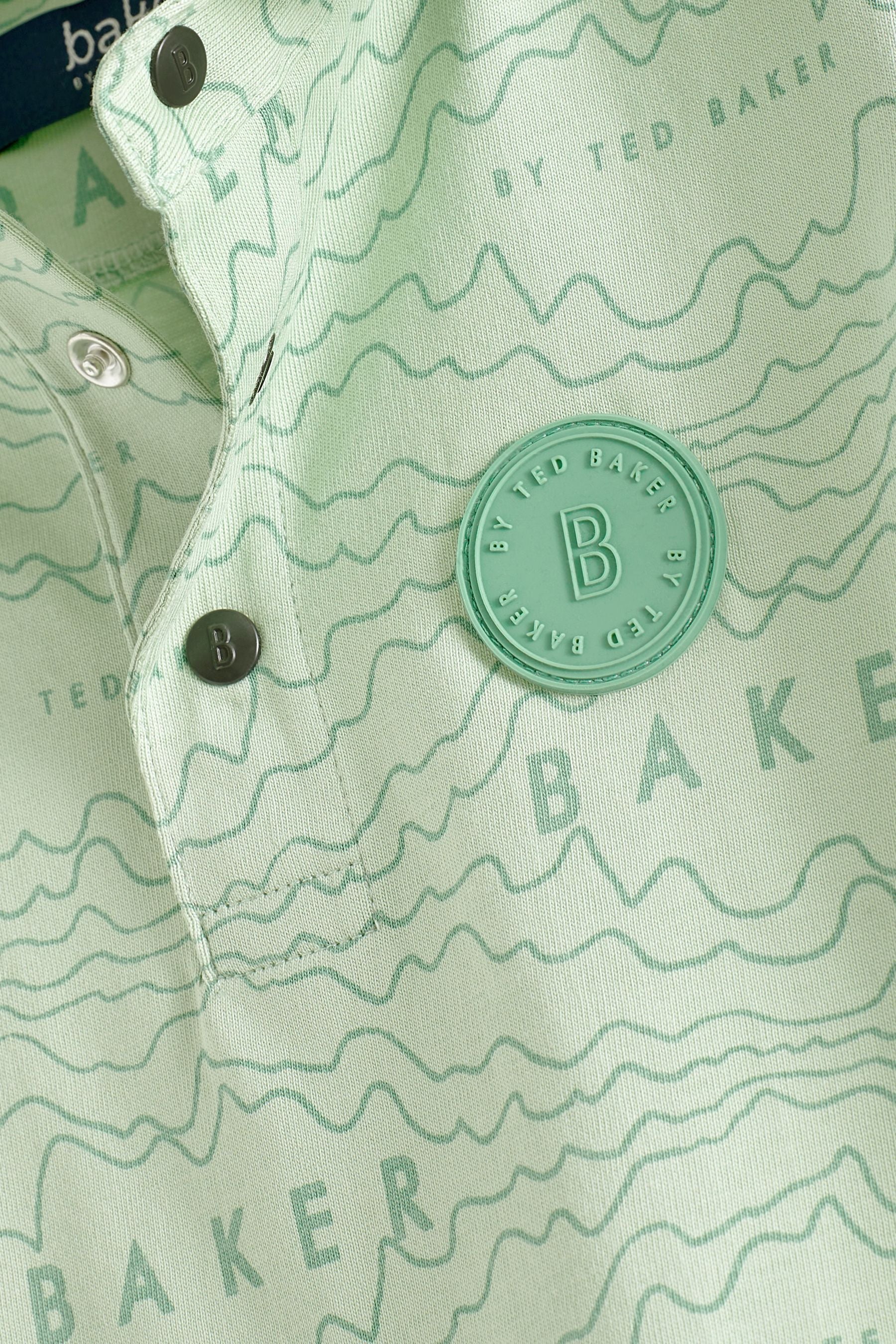 Baker by Ted Baker Green Printed Polo Shirt