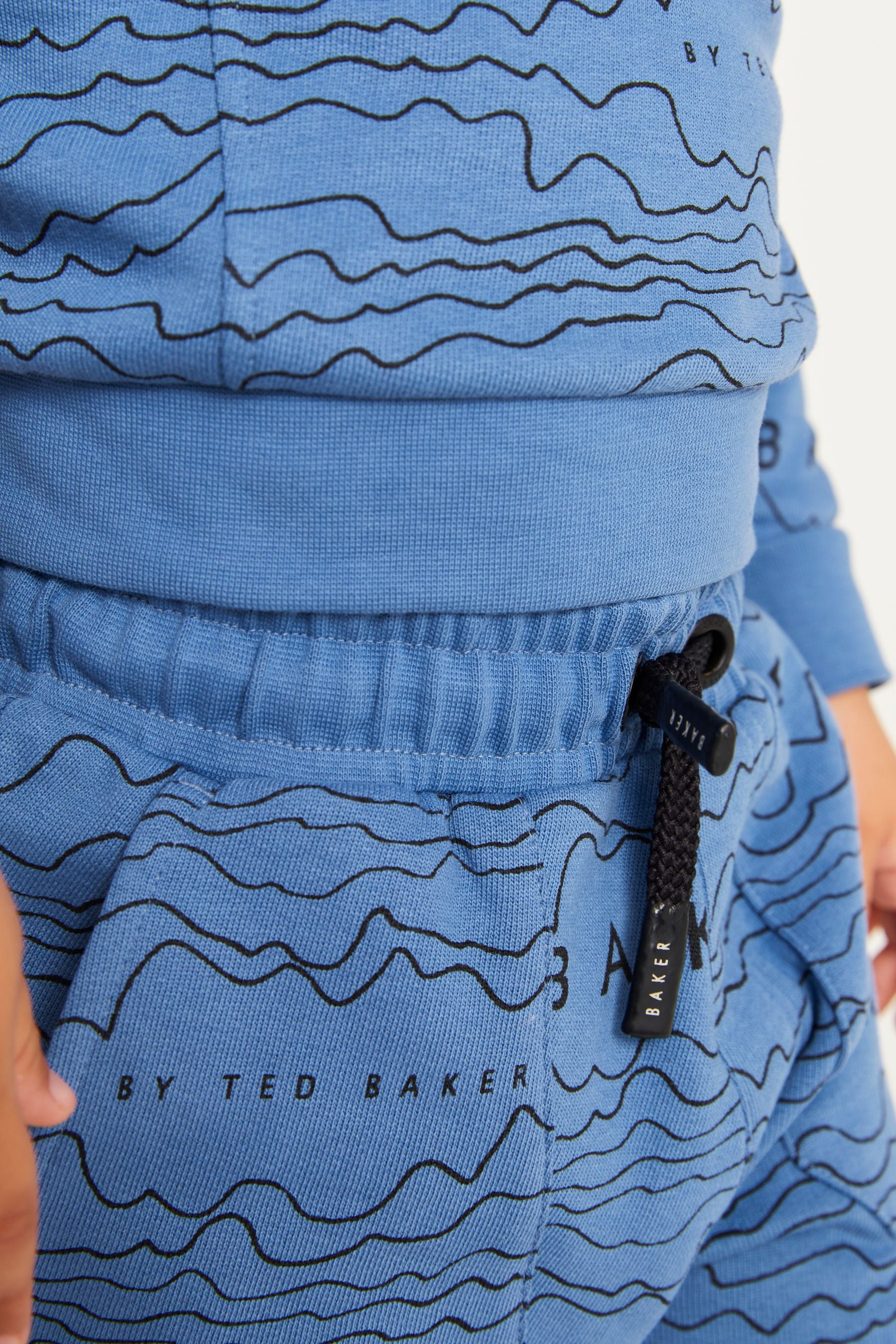 Baker by Ted Baker Blue Printed Sweatshirt And Shorts Set