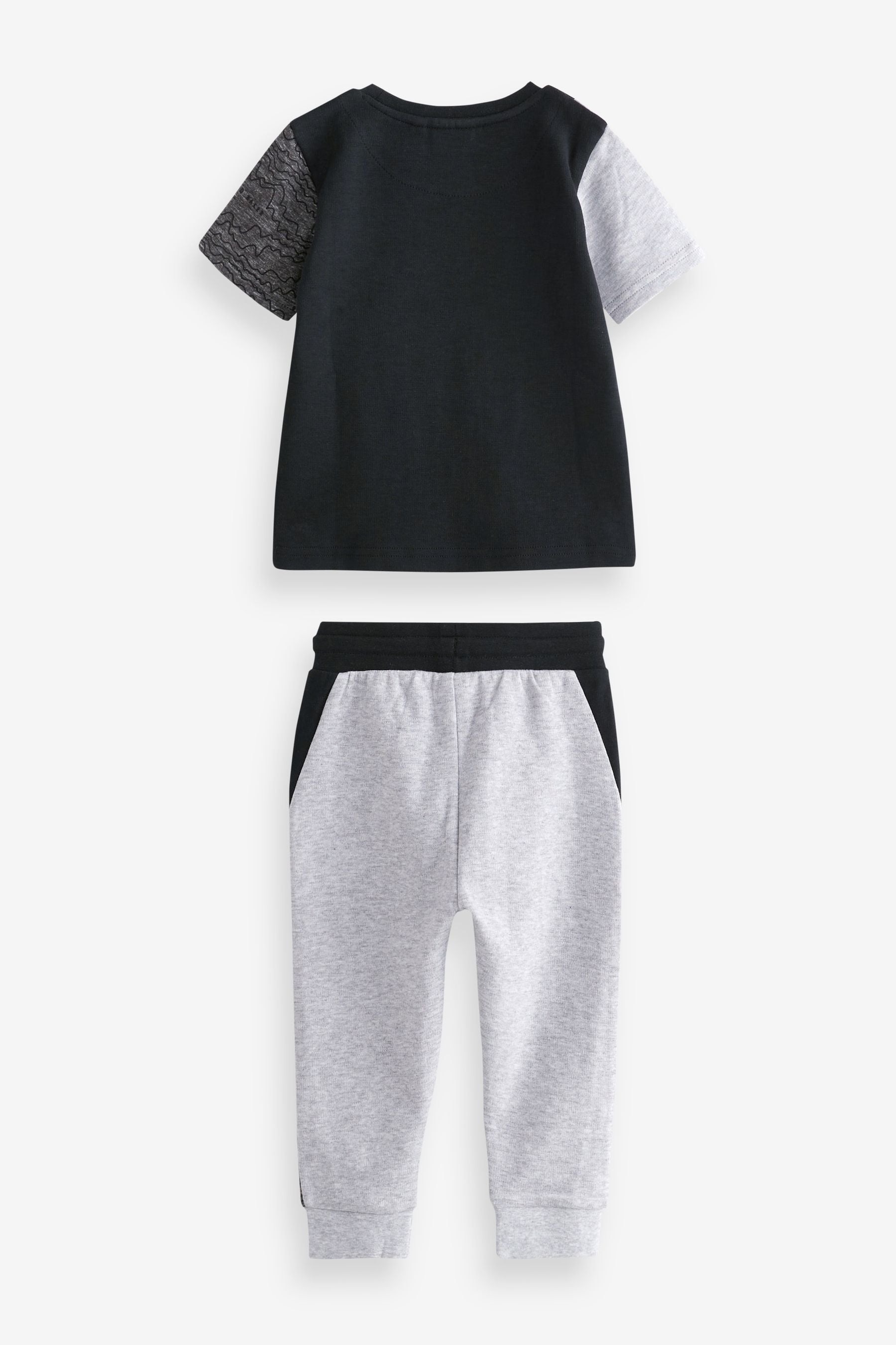 Baker by Ted Baker Grey Colourblock T-Shirt And Joggers Set