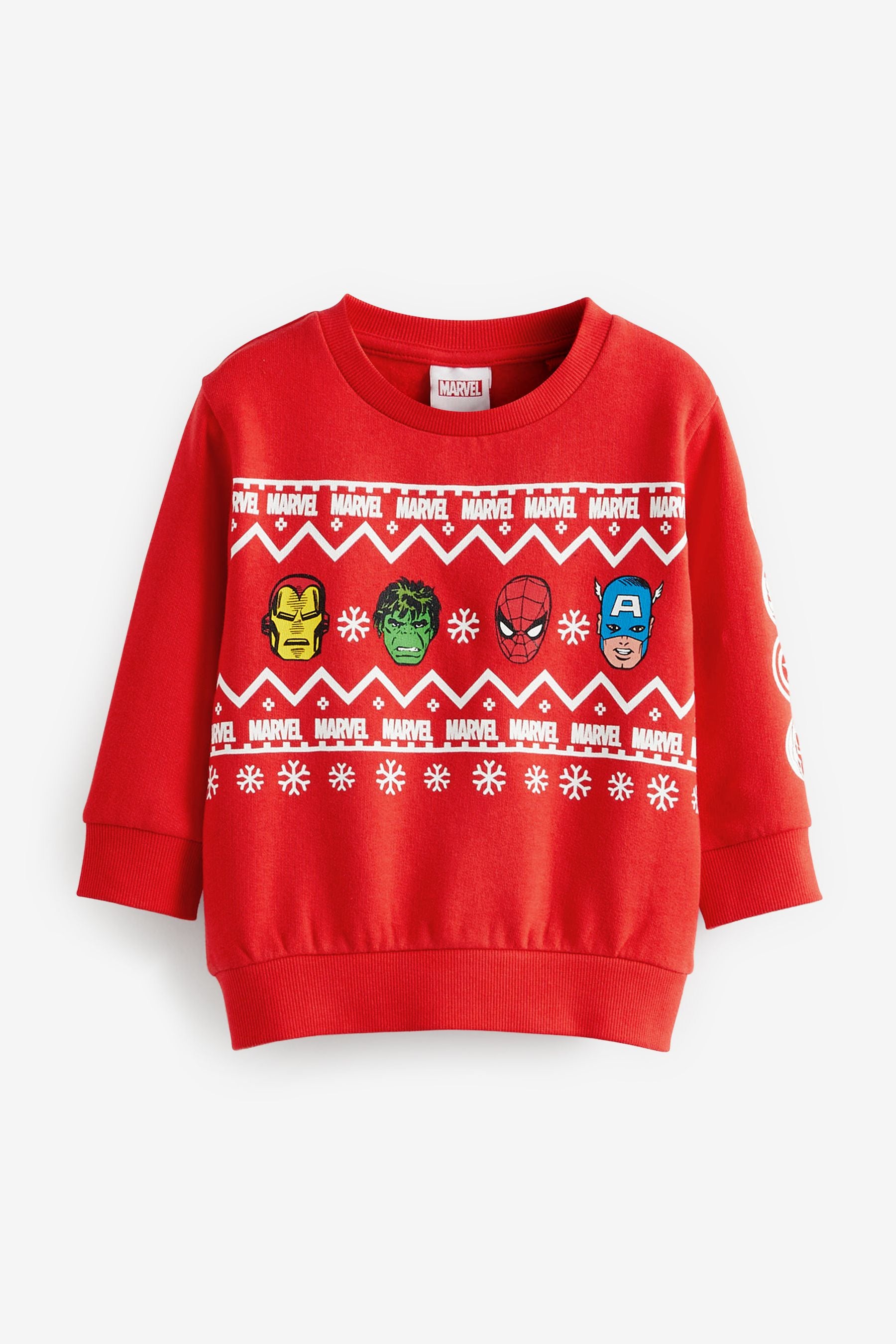 Red Christmas Marvel Red Sweatshirt (3mths-8yrs)