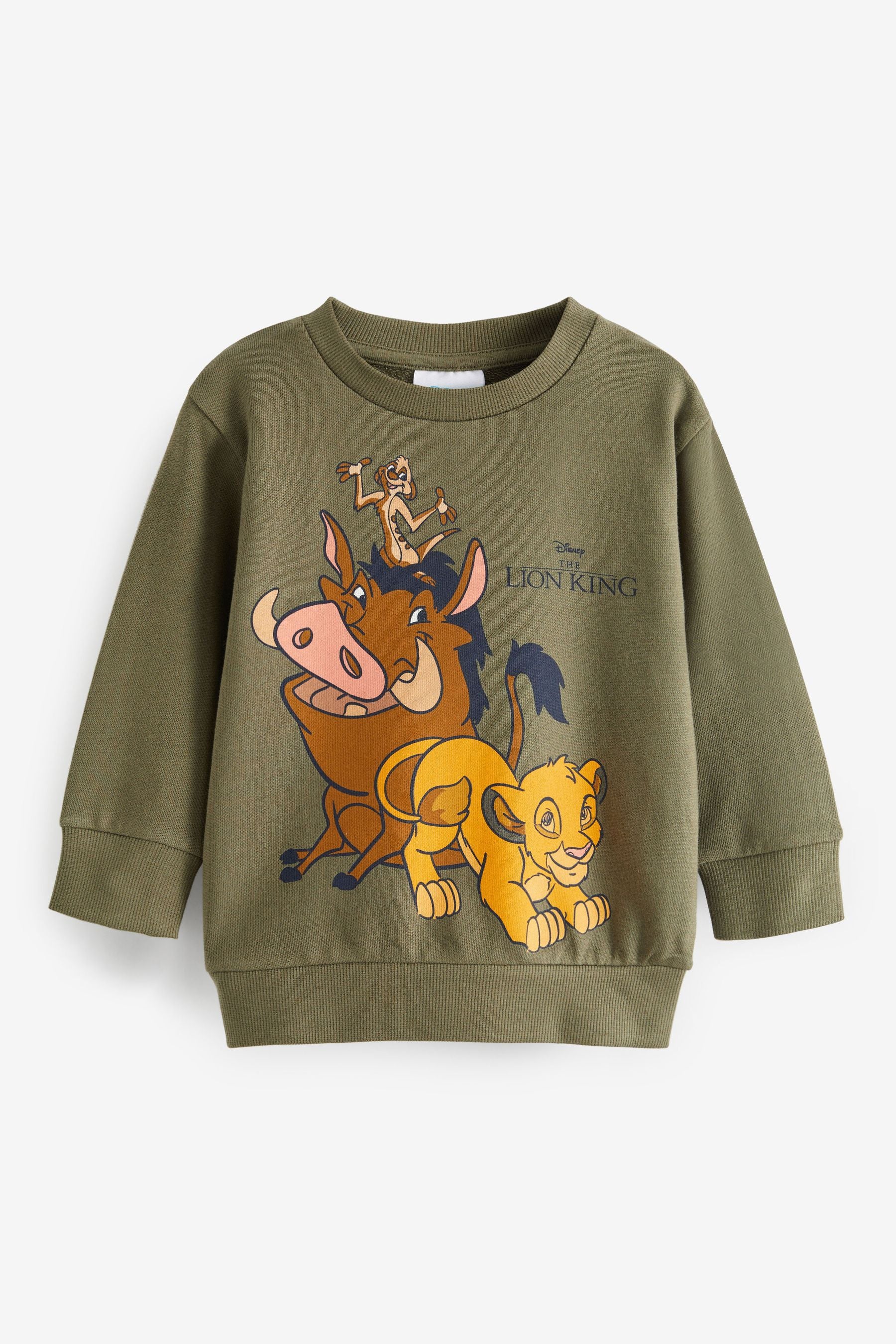 Khaki Green Lion King Long Sleeve Sweatshirt (3mths-8yrs)