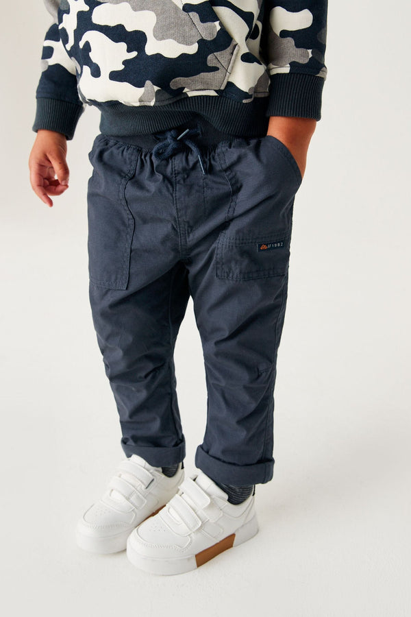 Navy Blue Lined Pull-On Trousers (3mths-7yrs)