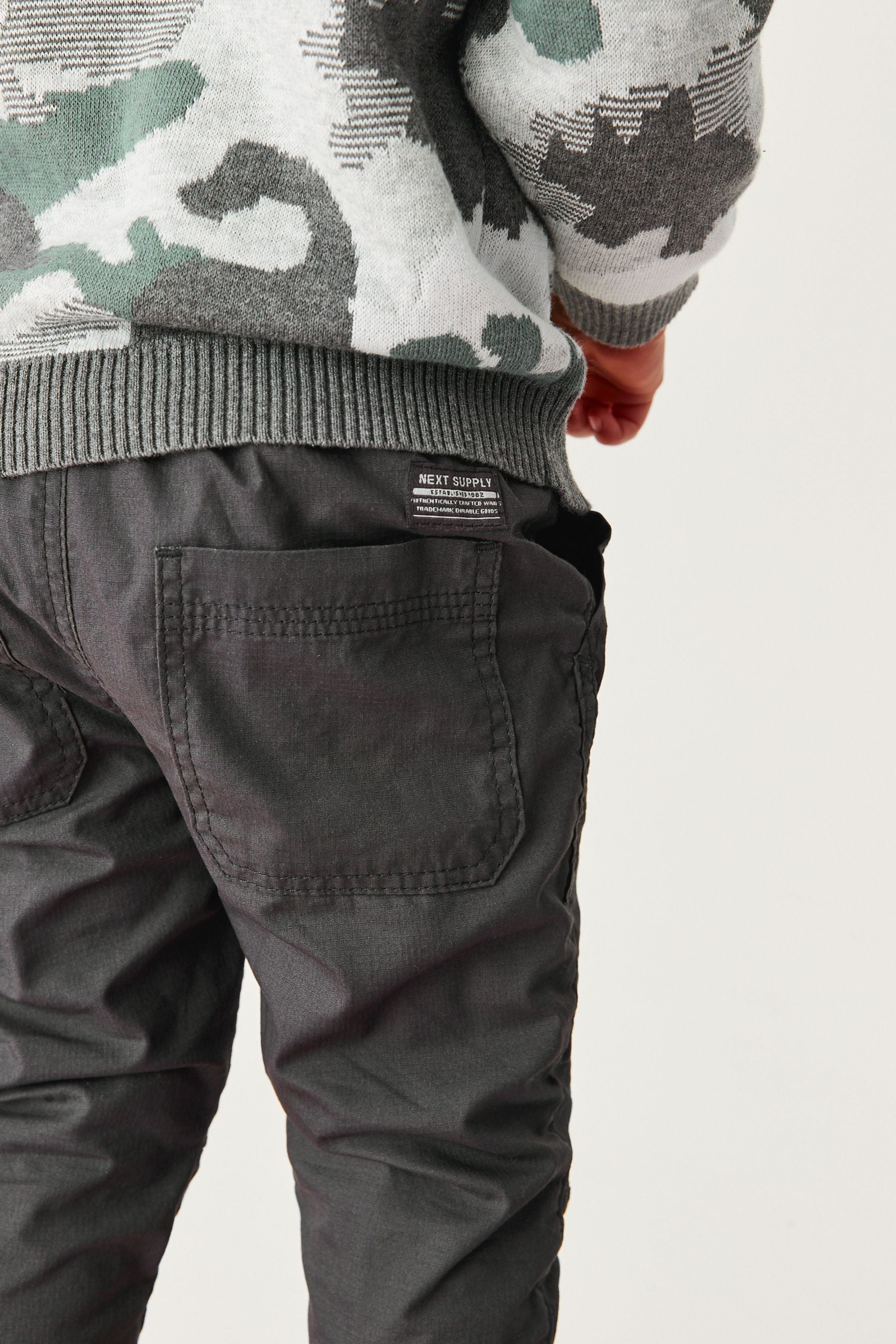 Charcoal Grey Lined Pull-On Trousers (3mths-7yrs)