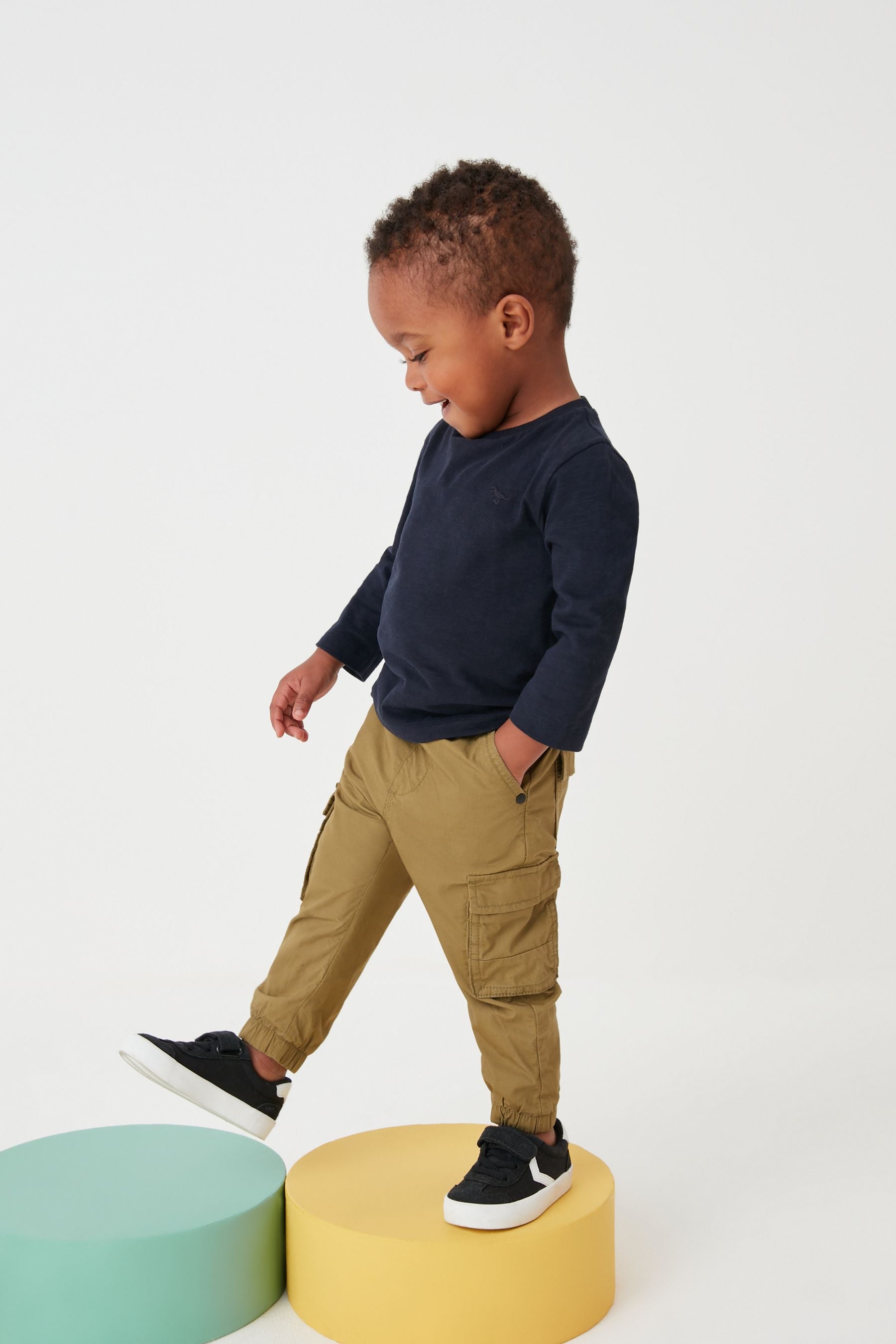 Olive Green Lined Cargo Trousers (3mths-7yrs)