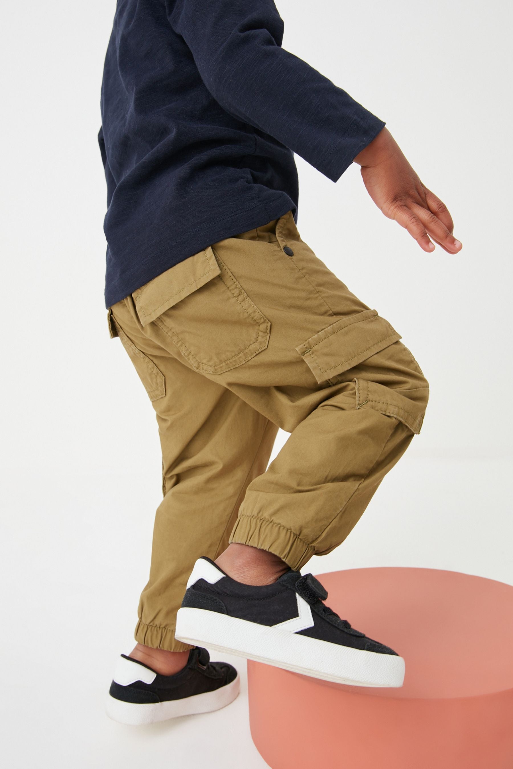 Olive Green Lined Cargo Trousers (3mths-7yrs)