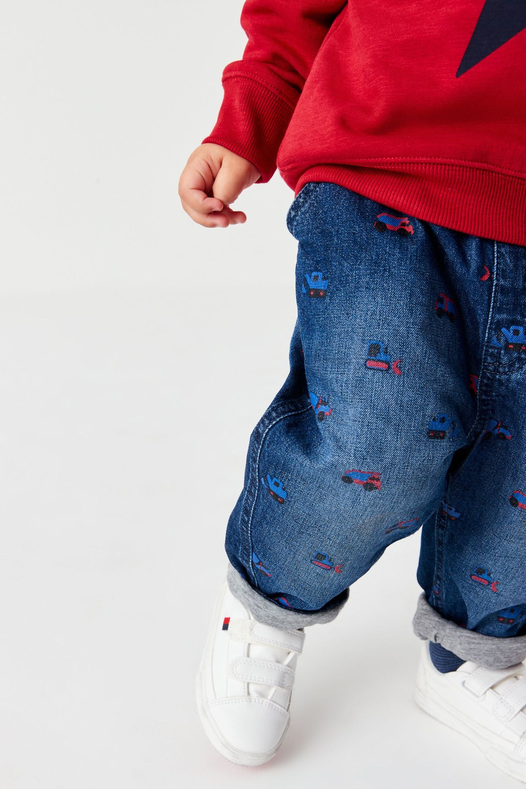 Mid Blue Transport Jersey Lined Jeans (3mths-7yrs)