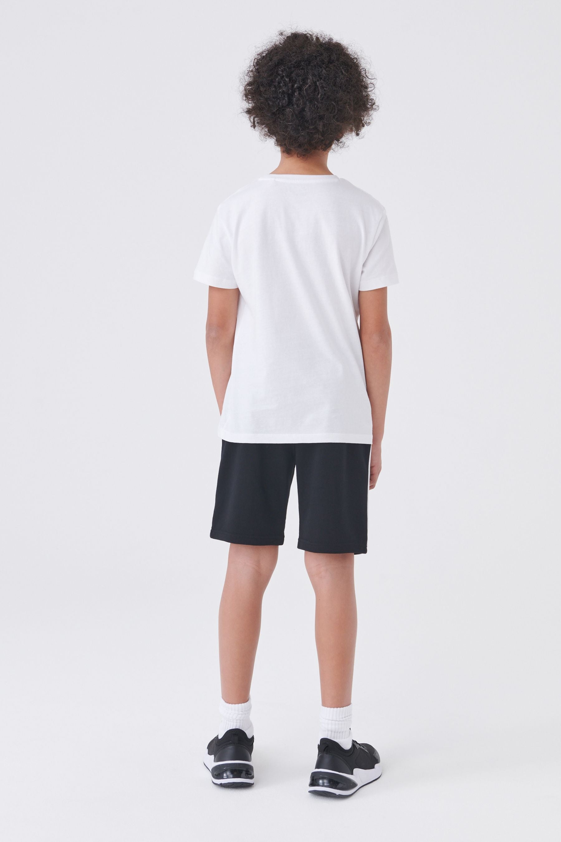 Black Colourblock Jersey Shorts (3-16yrs)