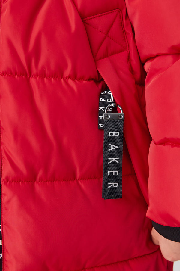 Red Baker by Ted Baker Longline Shower Resistant Coat