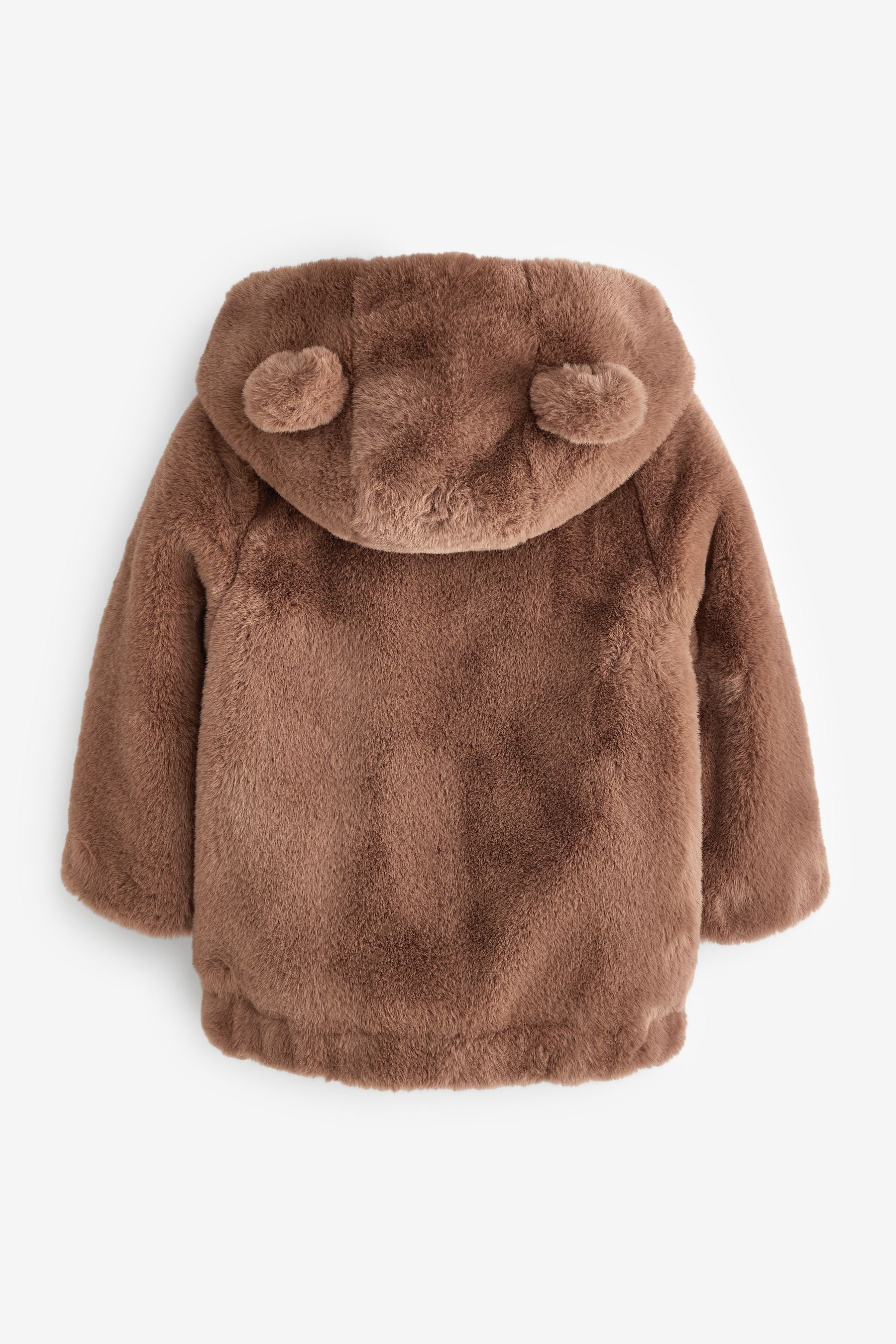 Camel Cosy Faux Fur Character Ears Coat (12mths-7yrs)