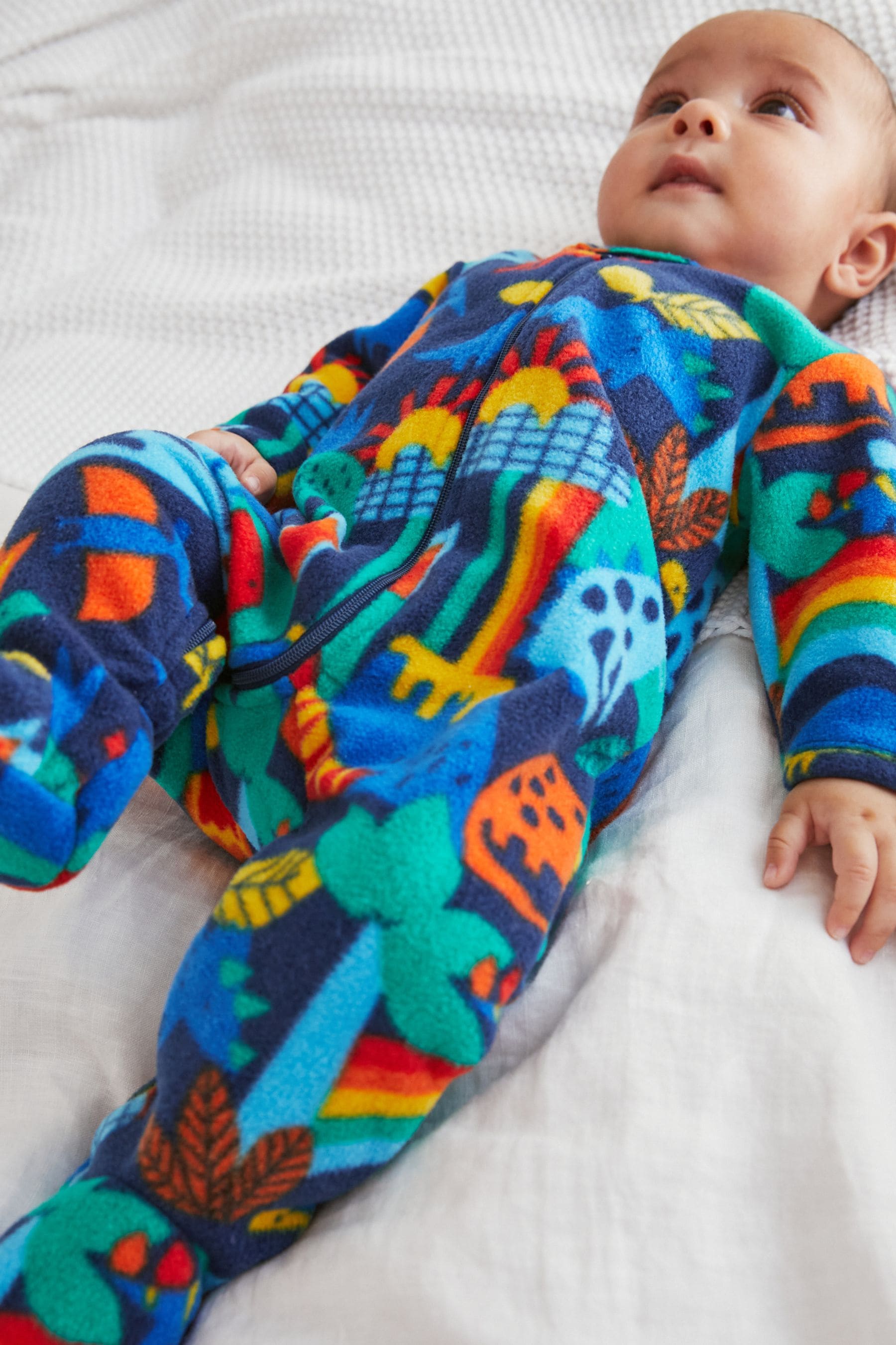 Bright Animal Baby Fleece Sleepsuit