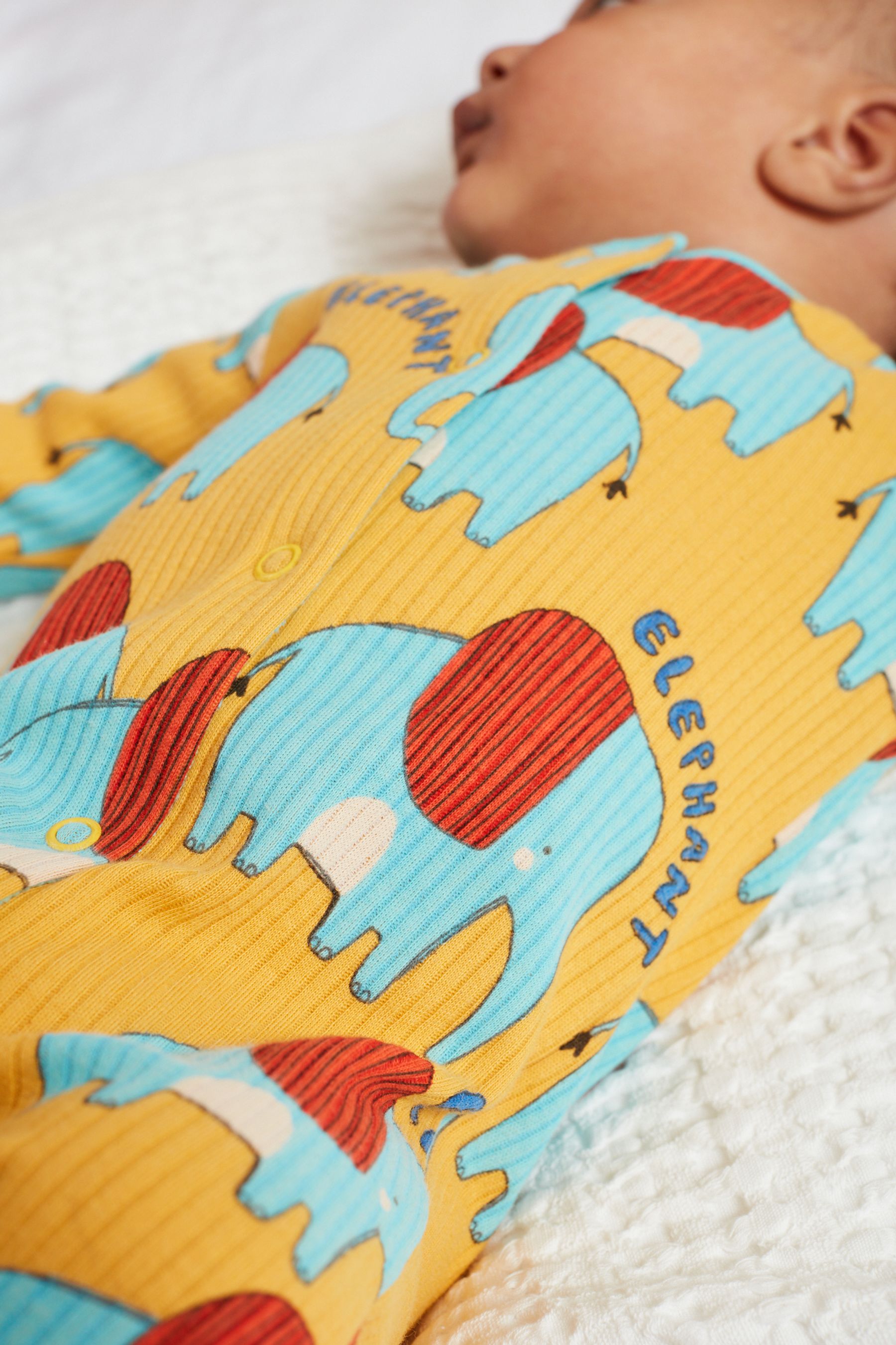 Rib Animal 3 Pack Baby Footless Sleepsuits (0mths-3yrs)