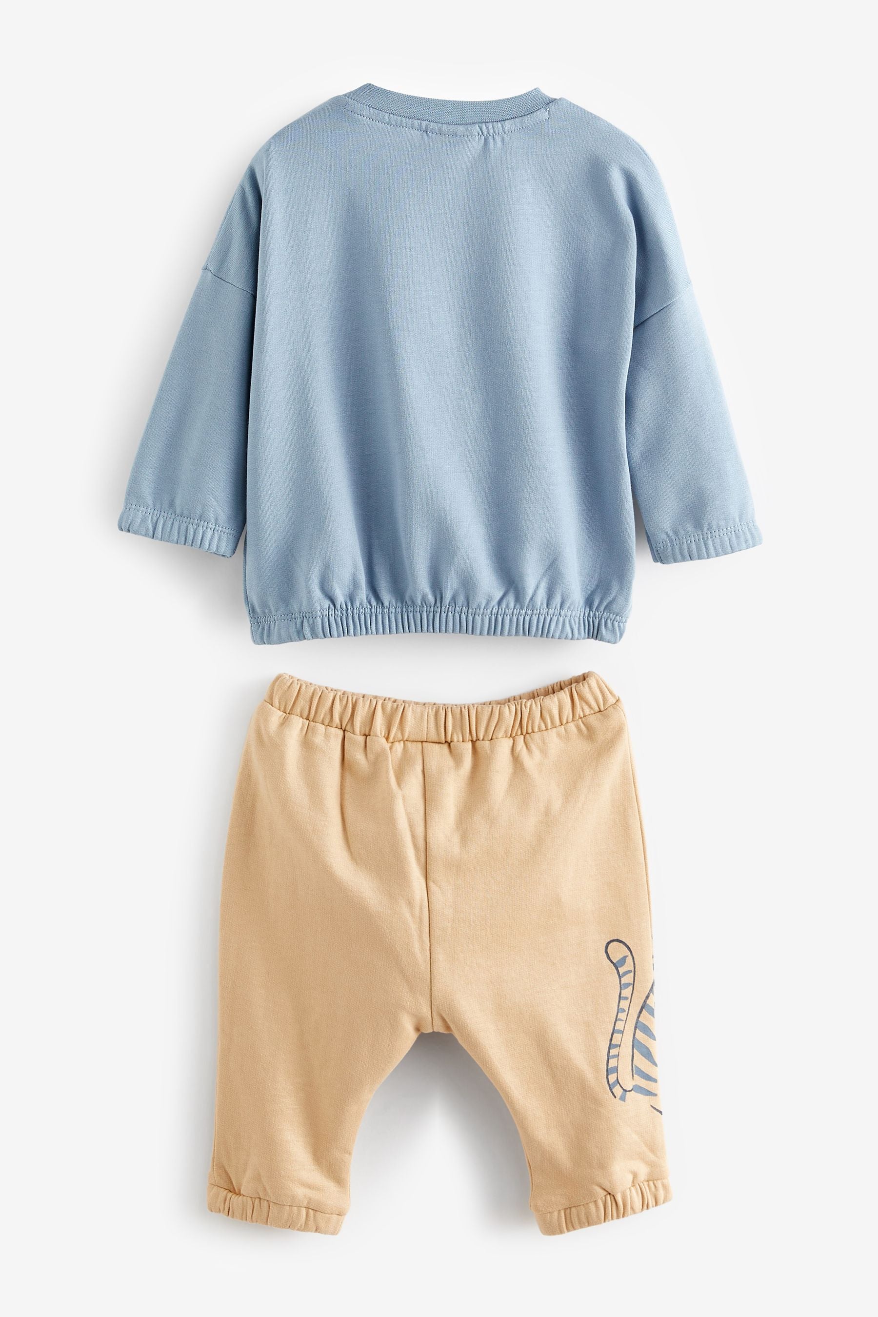 Blue/Brown Animal Baby 2 Piece Sweatshirt And Joggers Set