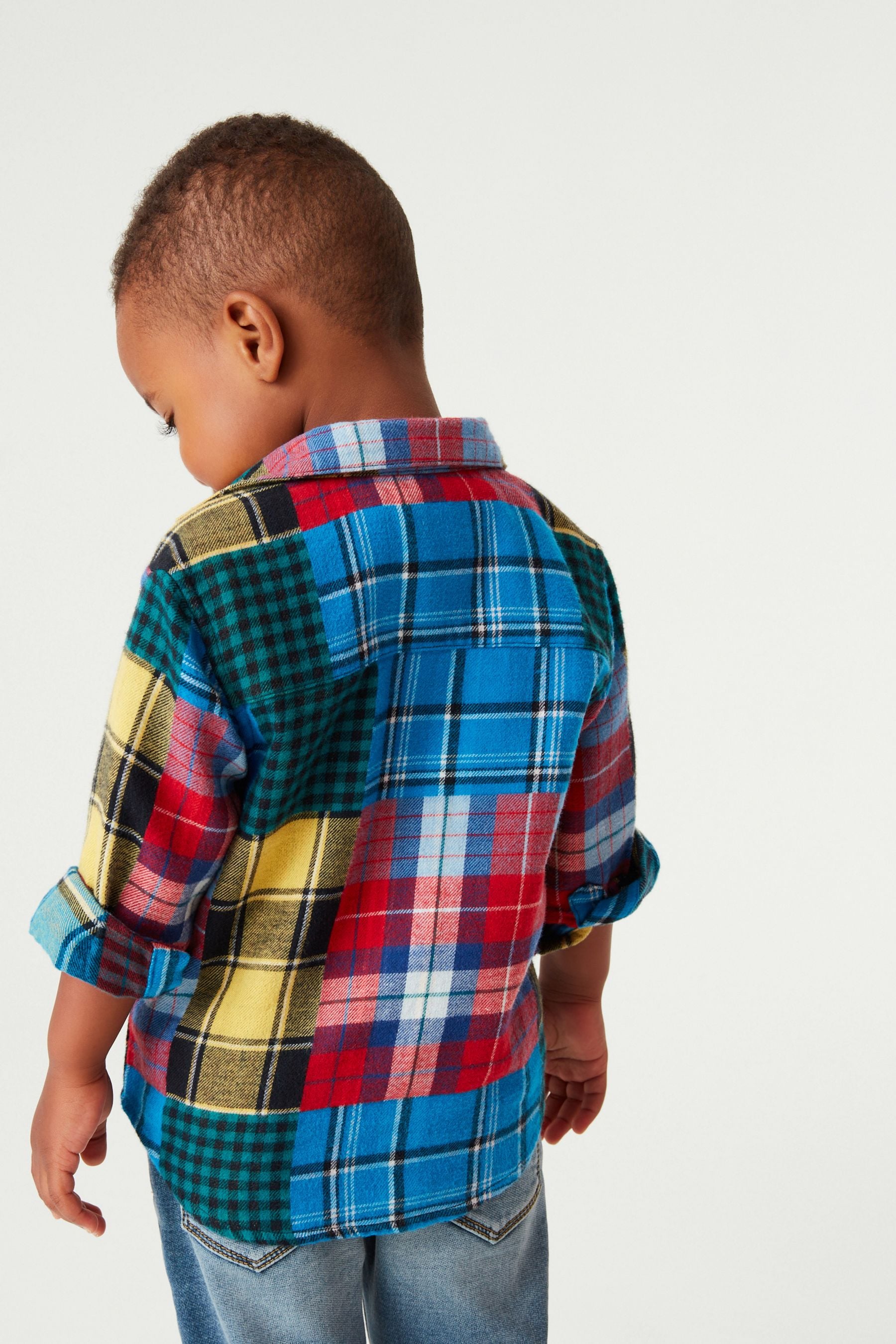 Red/Blue/Yellow Long Sleeve Check Shirt (3mths-7yrs)