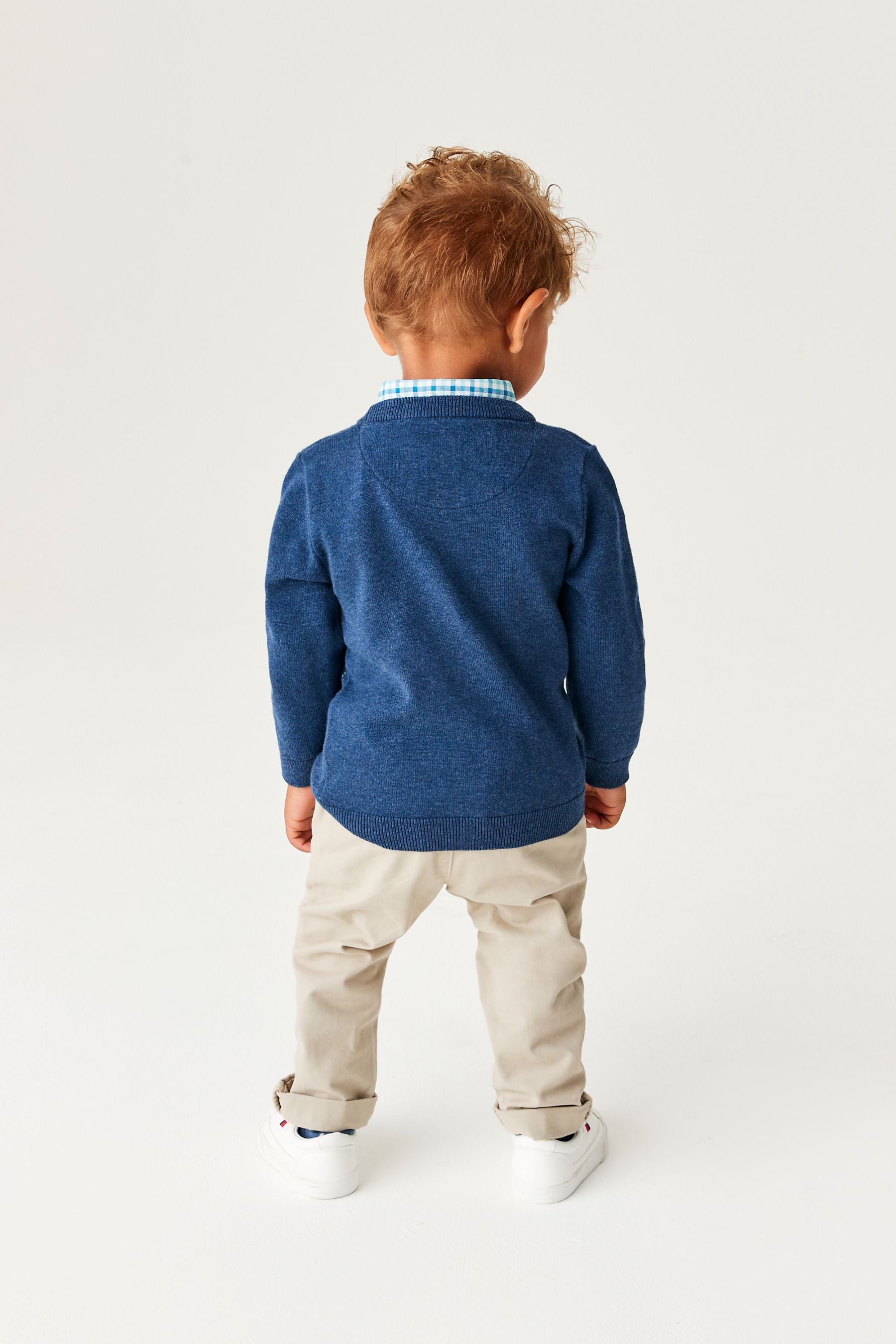 Blue Mock Shirt Jumper (3mths-7yrs)