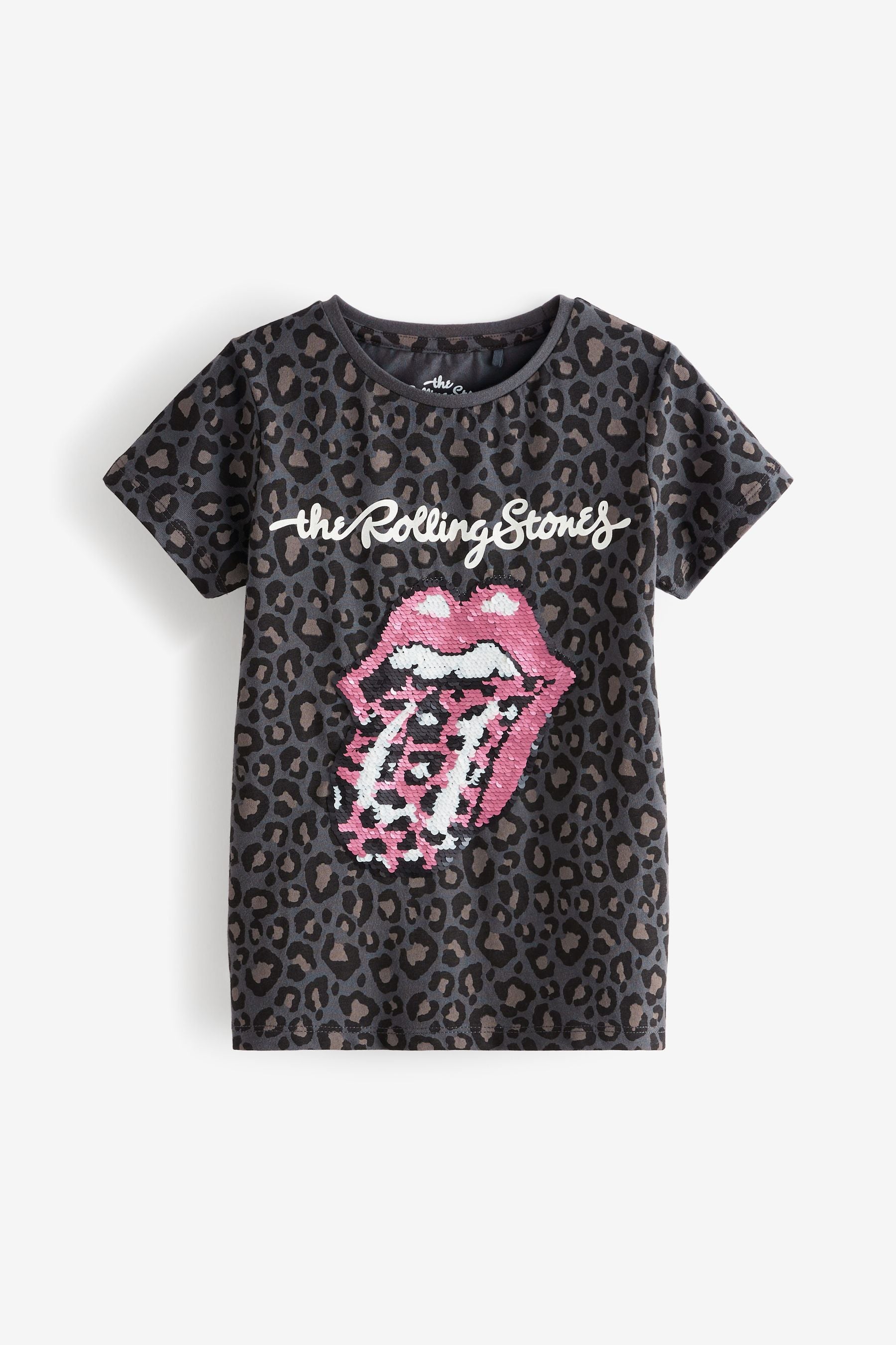 Black/Pink Animal Rolling Stones T-Shirt (3-16yrs)