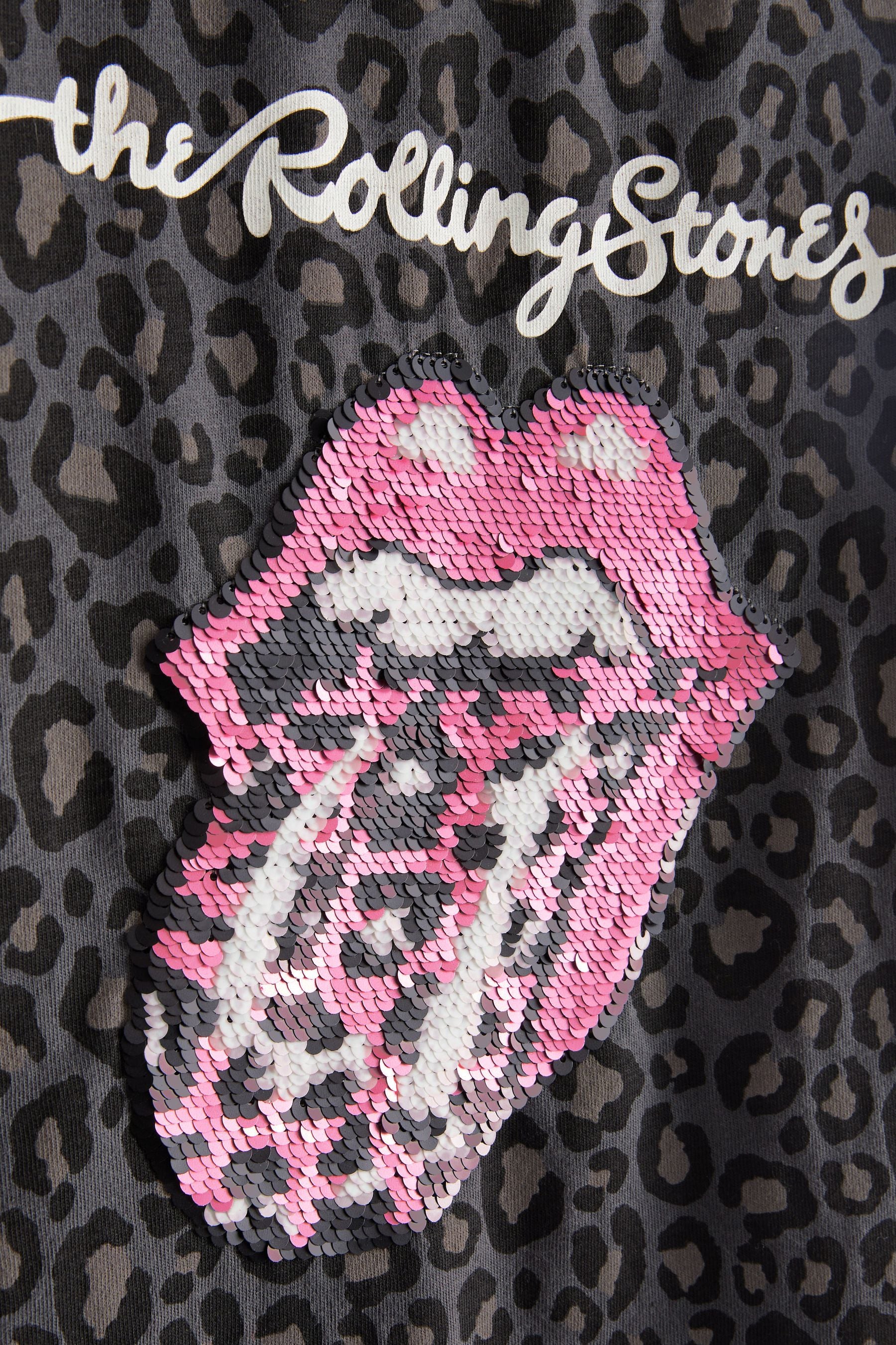 Black/Pink Animal Rolling Stones T-Shirt (3-16yrs)