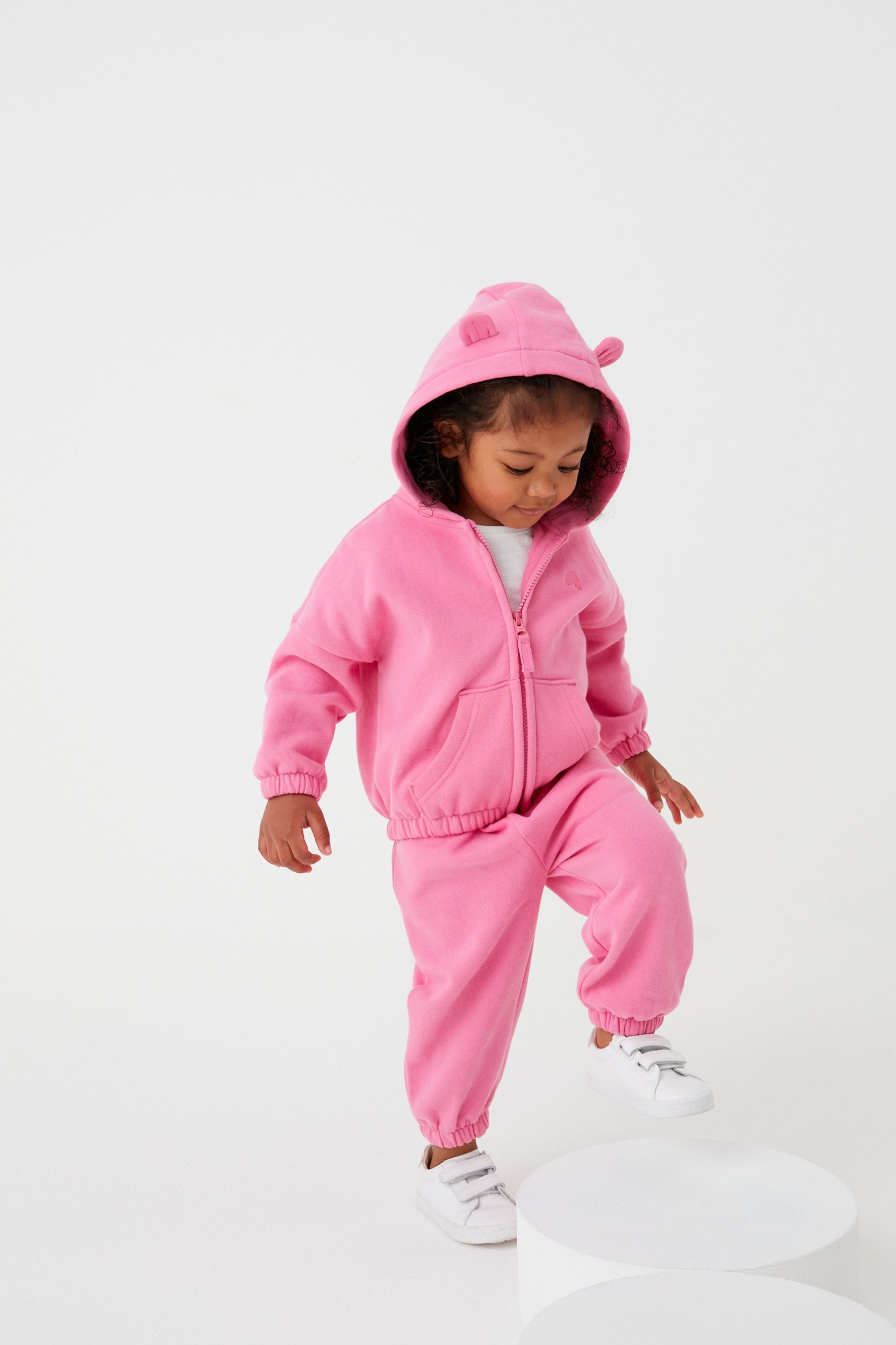 Bright Pink Zip Through Hoodie (3mths-7yrs)