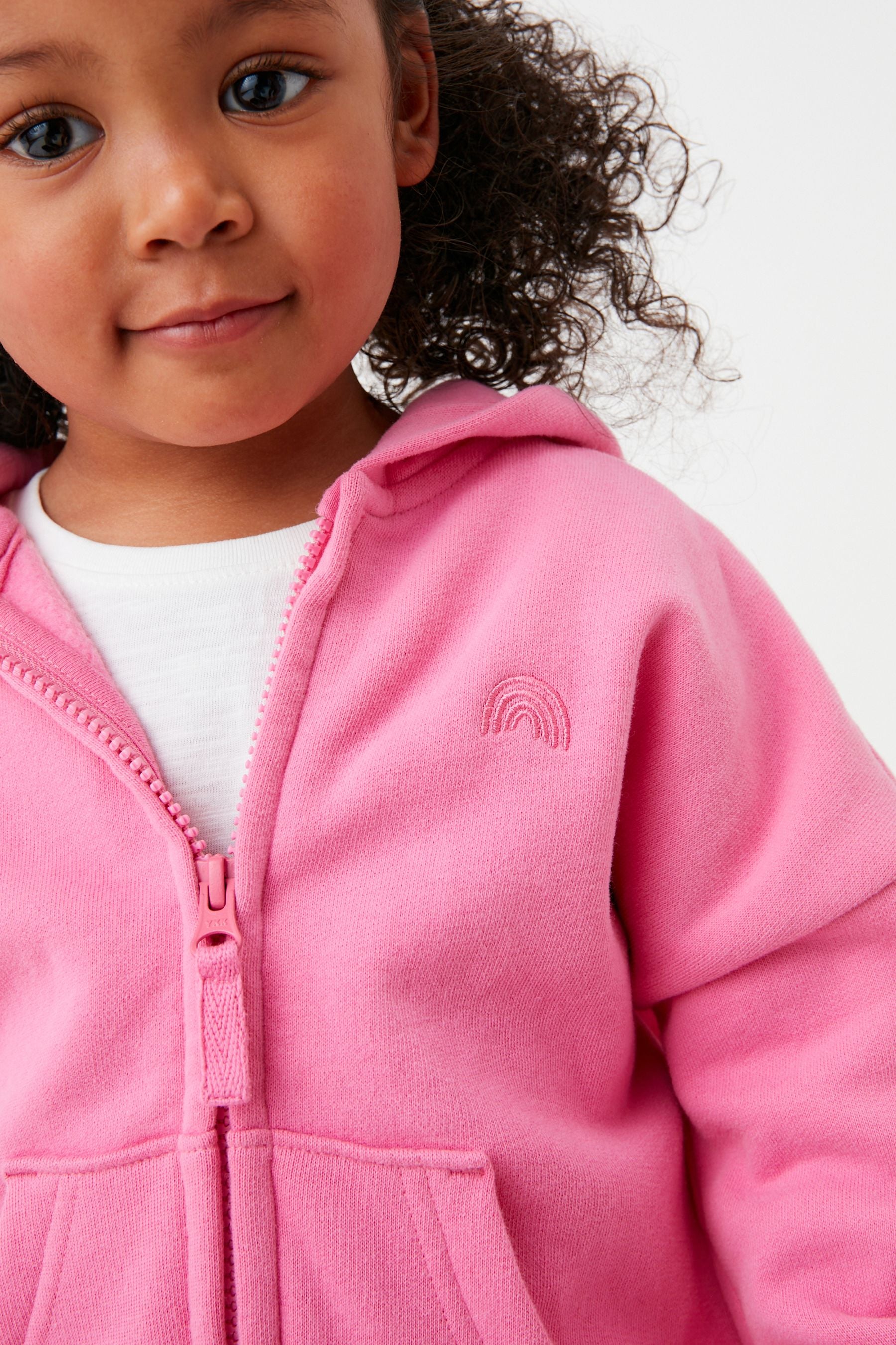 Bright Pink Zip Through Hoodie (3mths-7yrs)