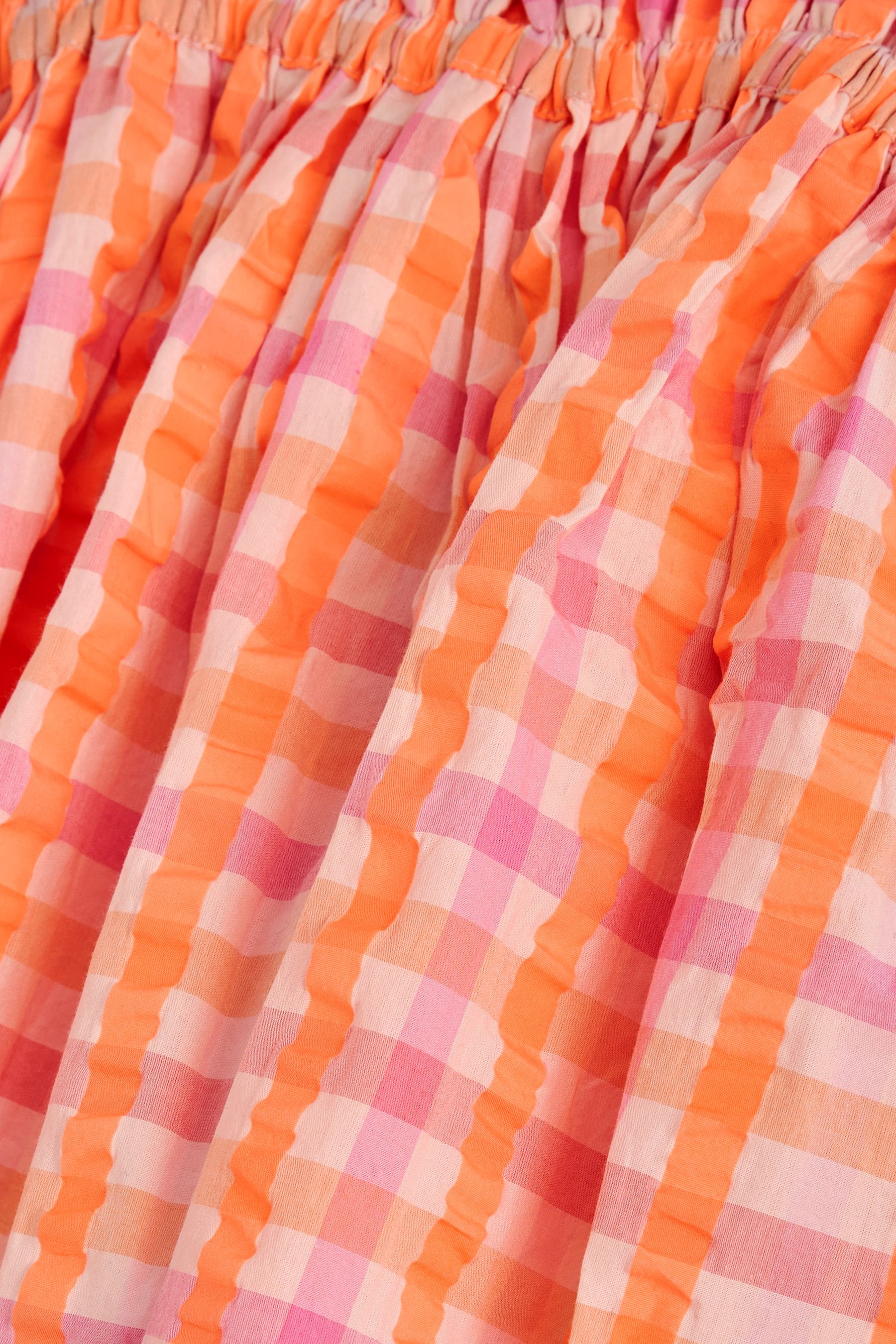 Pink/Orange Fluorescent Check Cami and Short Co-Ord Set (3-16yrs)