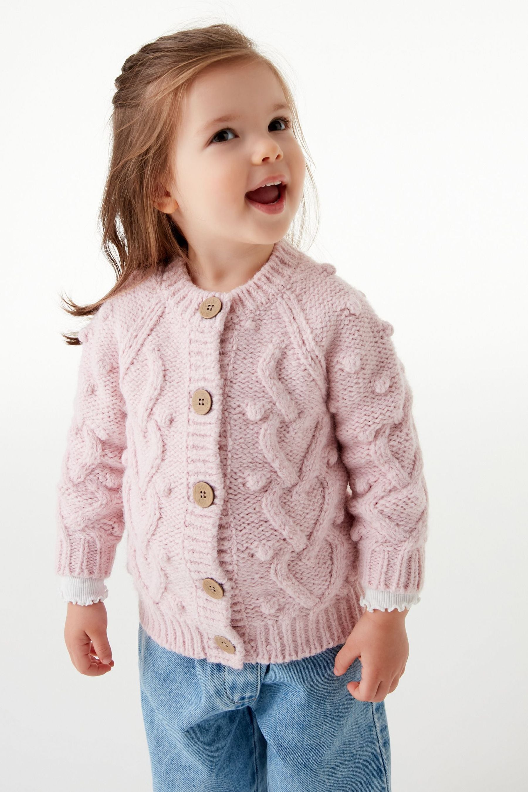 Pink Chunky Cardigan (3mths-10yrs)